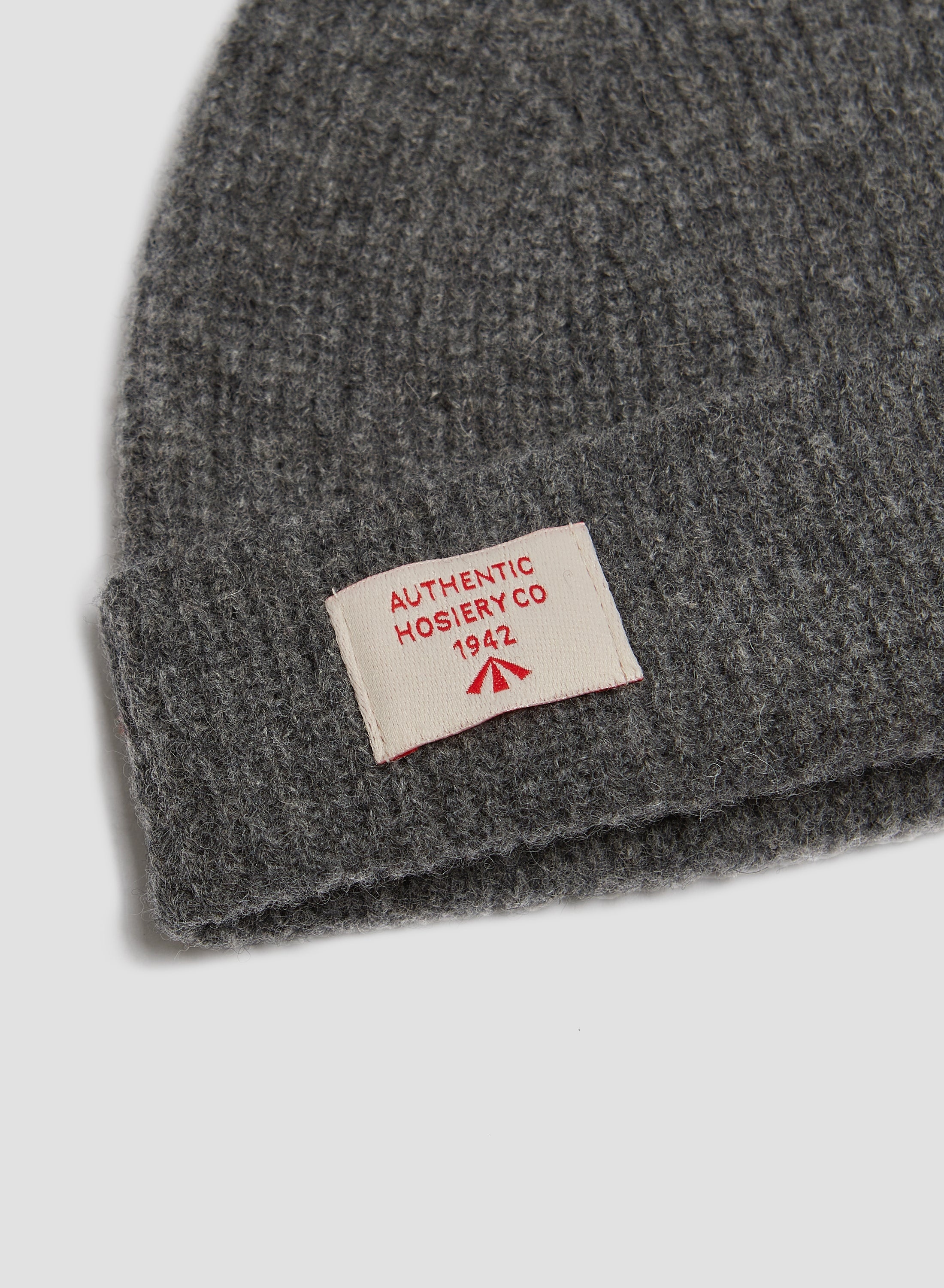 Lambswool Beanie in Cliff Grey - 3