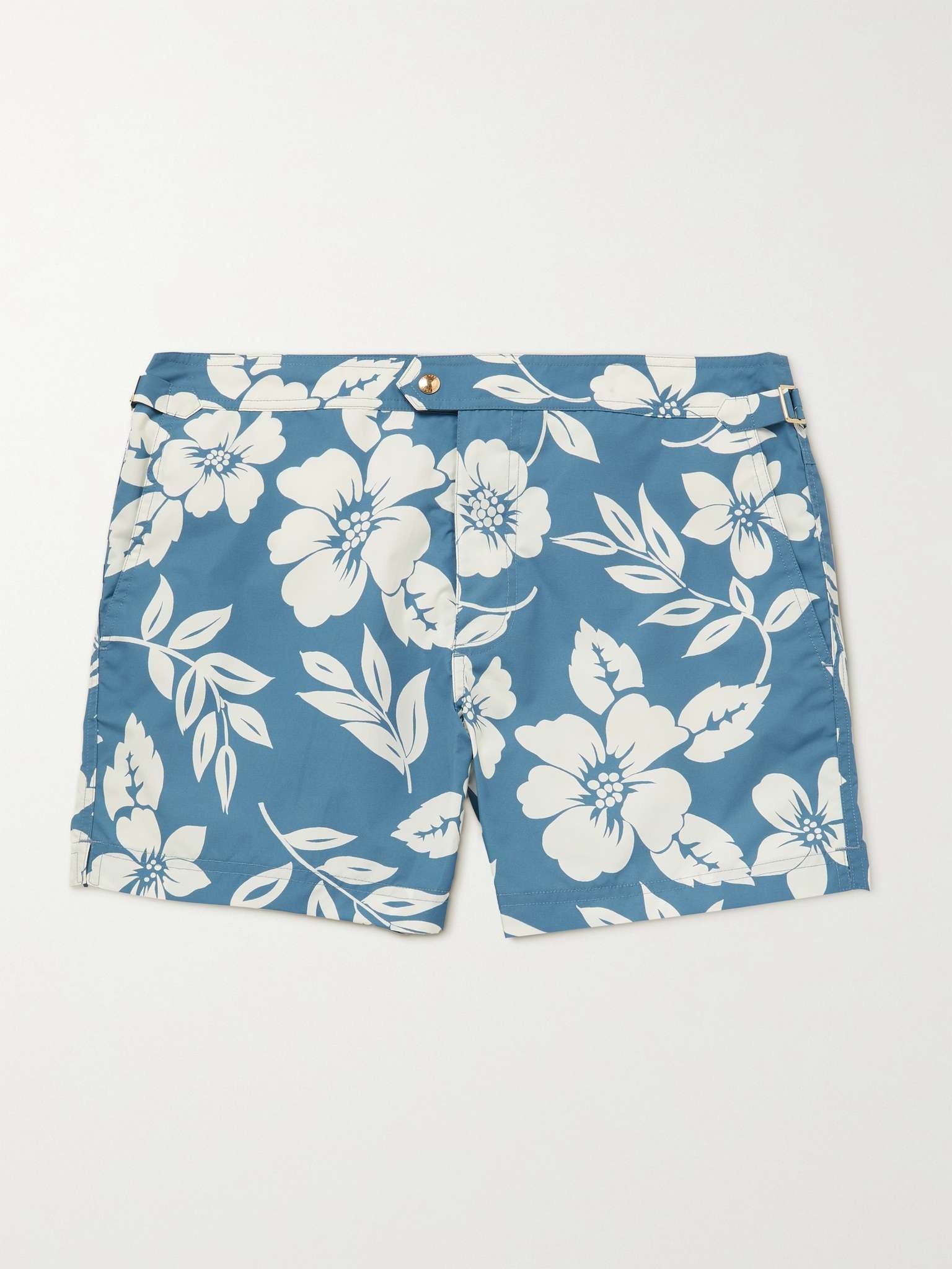 Slim-Fit Mid-Length Floral-Print Swim Shorts - 1