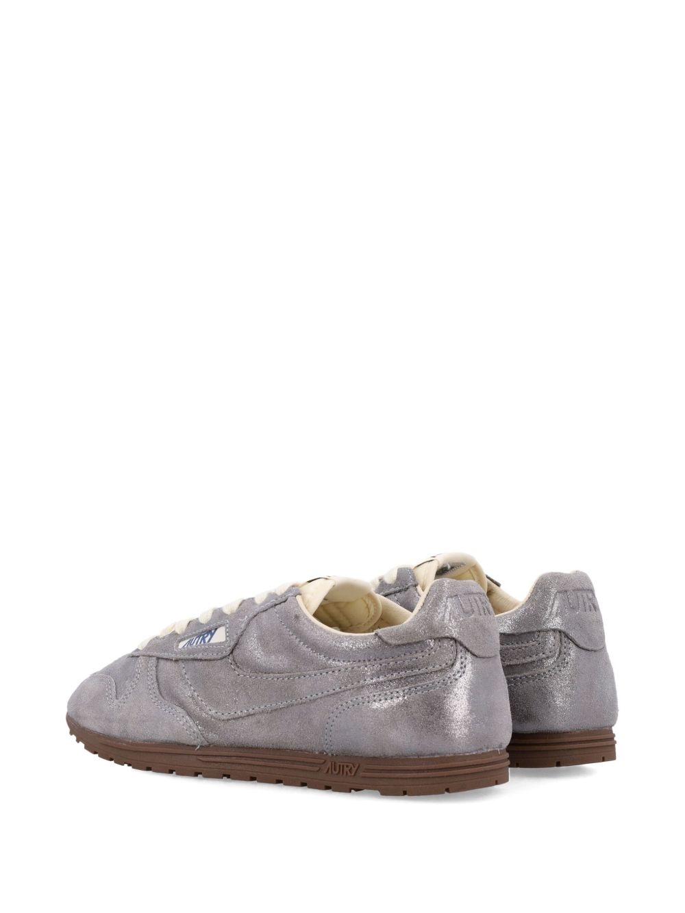 Windspin metallic leather sneakers - 3
