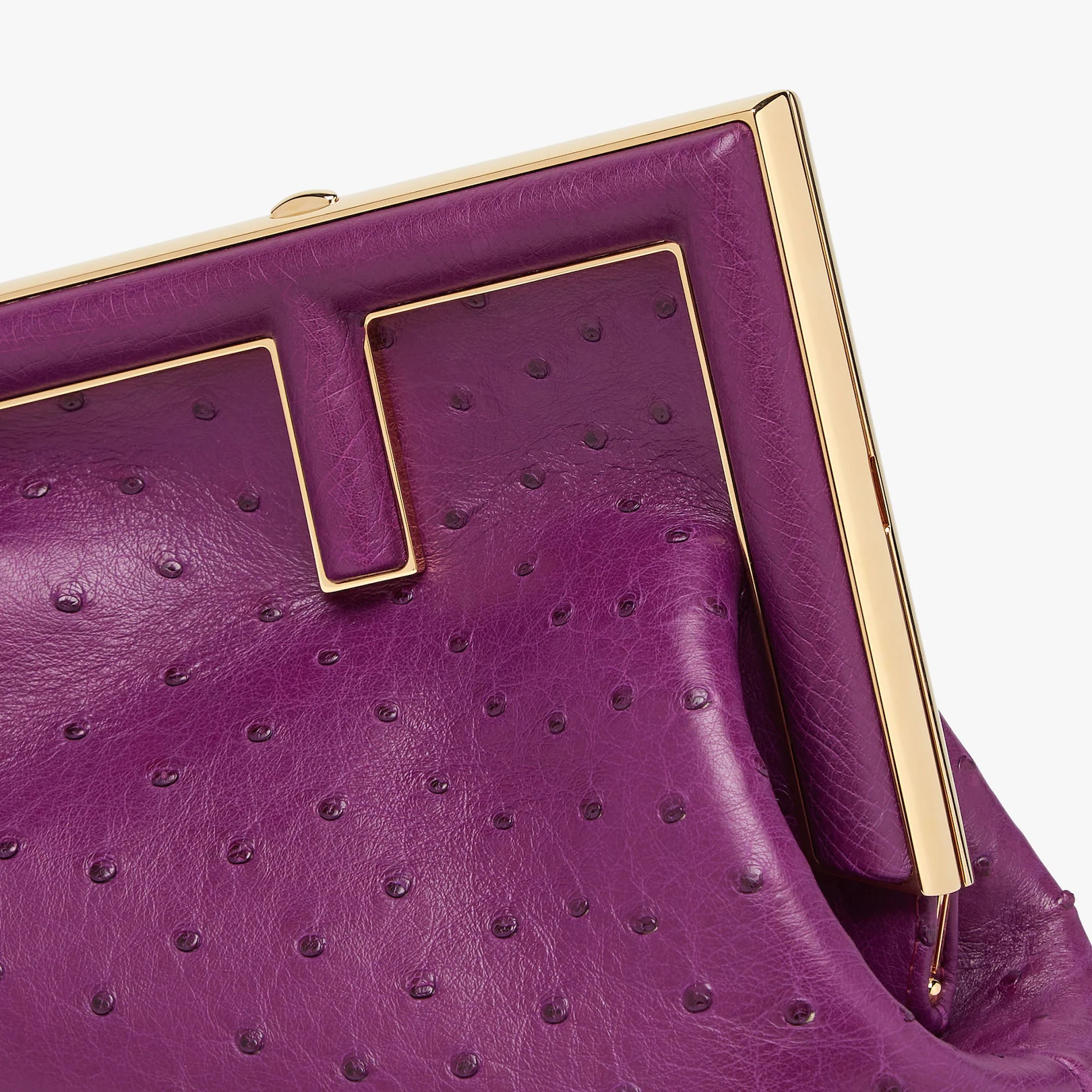 Purple ostrich leather bag - 5