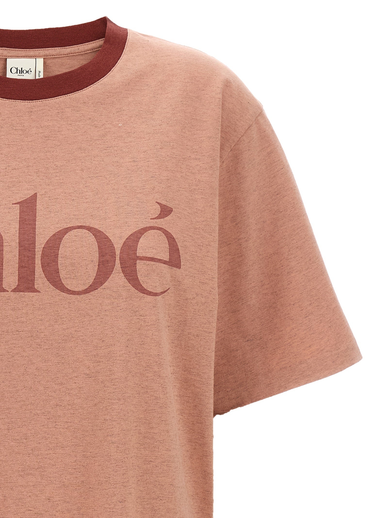 Logo Print T-Shirt Pink - 3