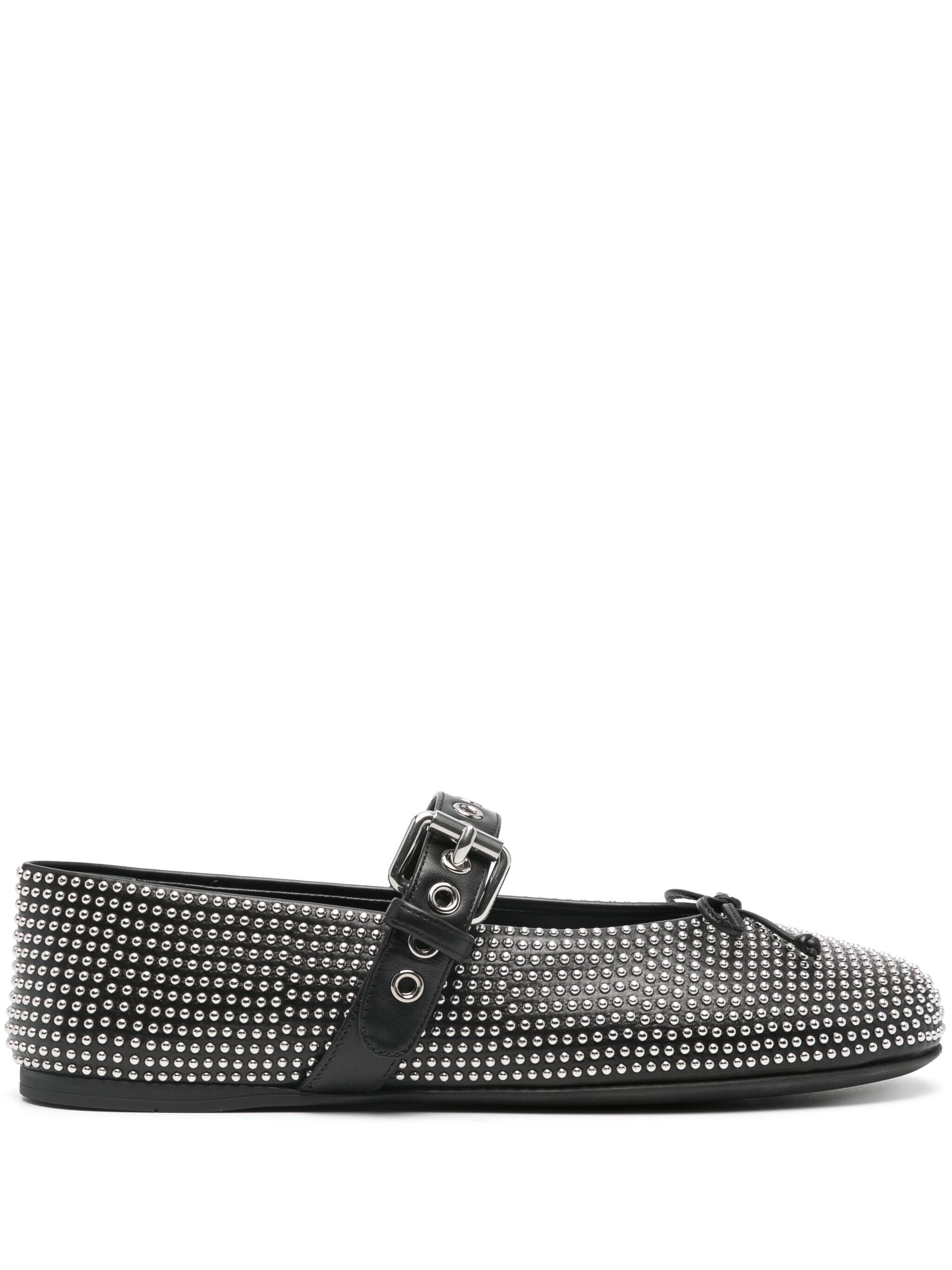 stud-embellished ballerina shoes - 1