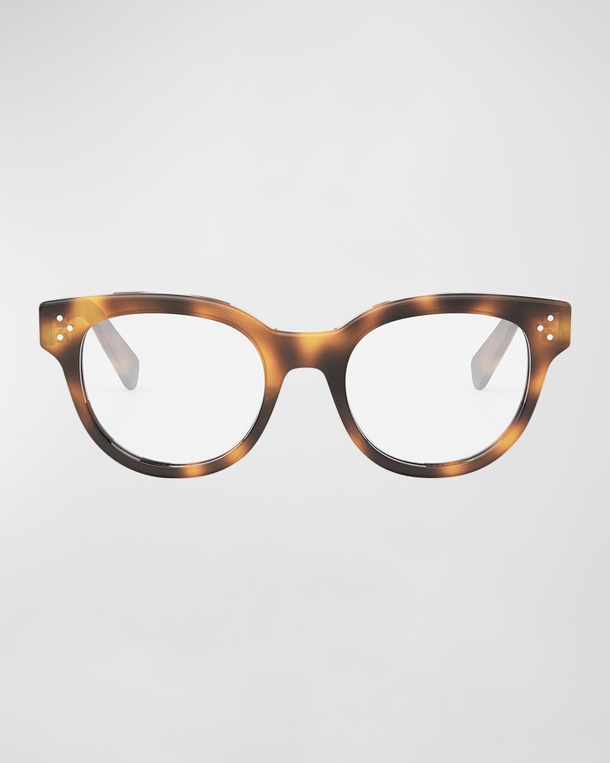 CELINE Havana Acetate Cat Eye Optical Glasses REVERSIBLE