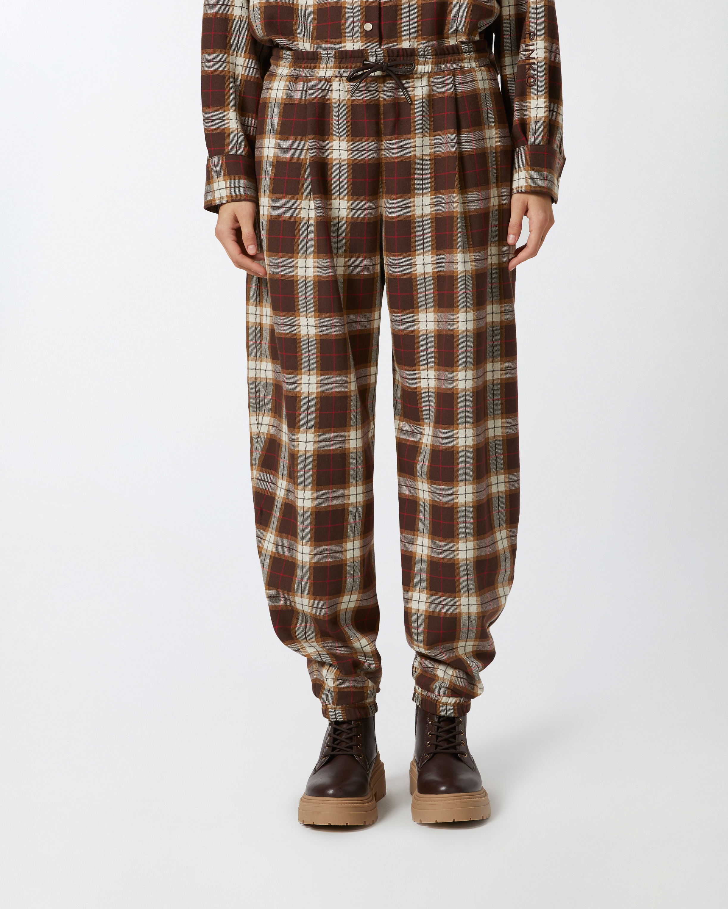 PLAID BALLOON TROUSERS - 3