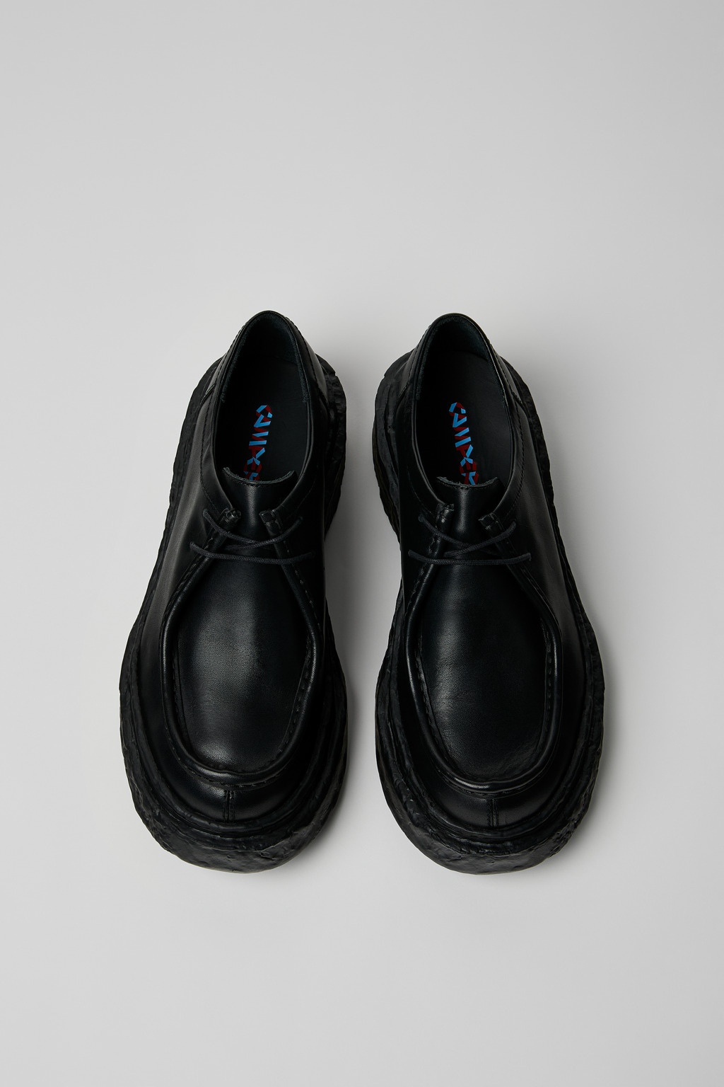 Black Leather Lace-Up Shoes - 4