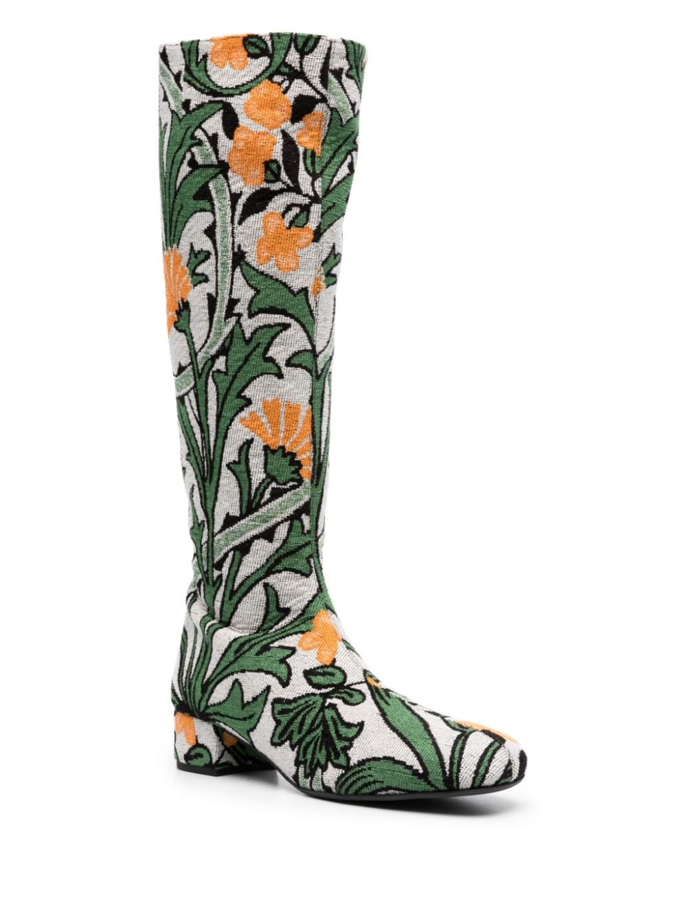 Edie 40mm floral-jacquard boots - 2