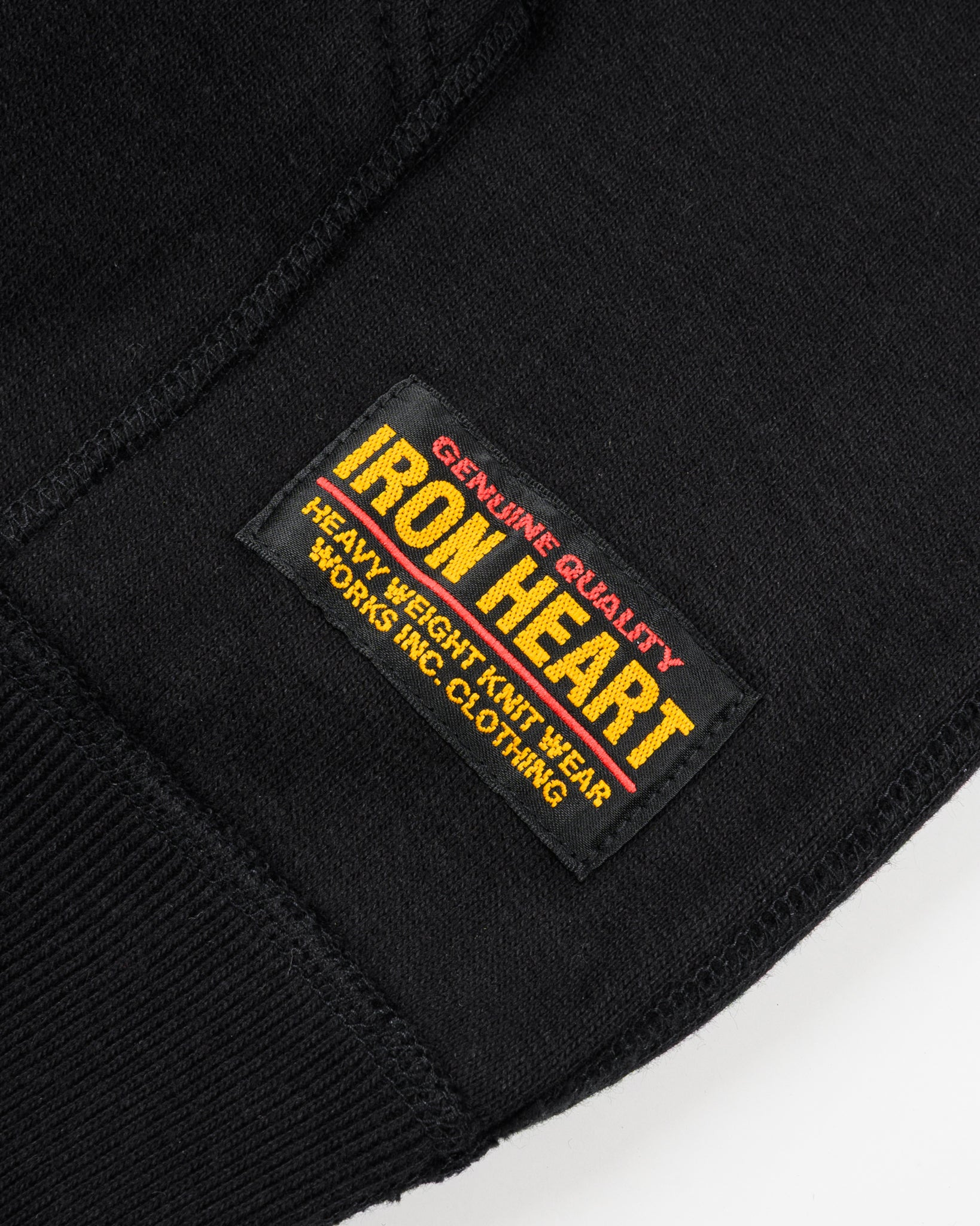 IHSW-10-BLK 14oz Ultra Heavyweight Loopwheel Cotton Zip Up Hoodie - Black - 11