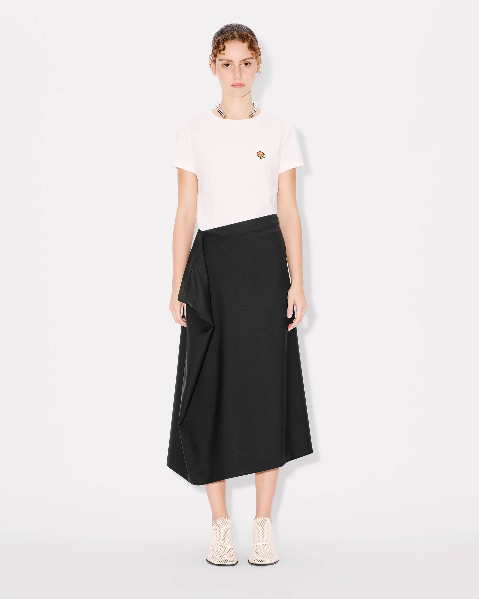 Midi skirt in virgin wool - 3