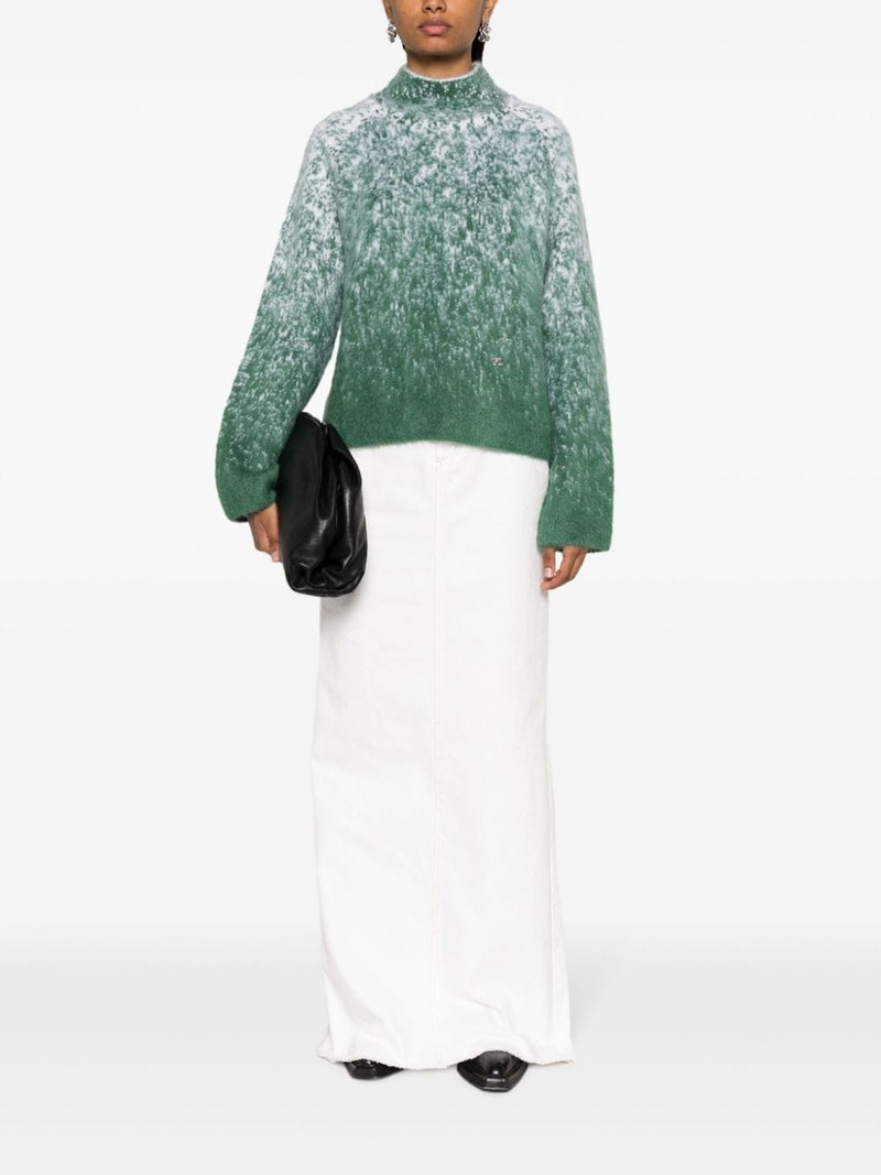 LOW CLASSIC two-tone brushed-finish jumper outlook