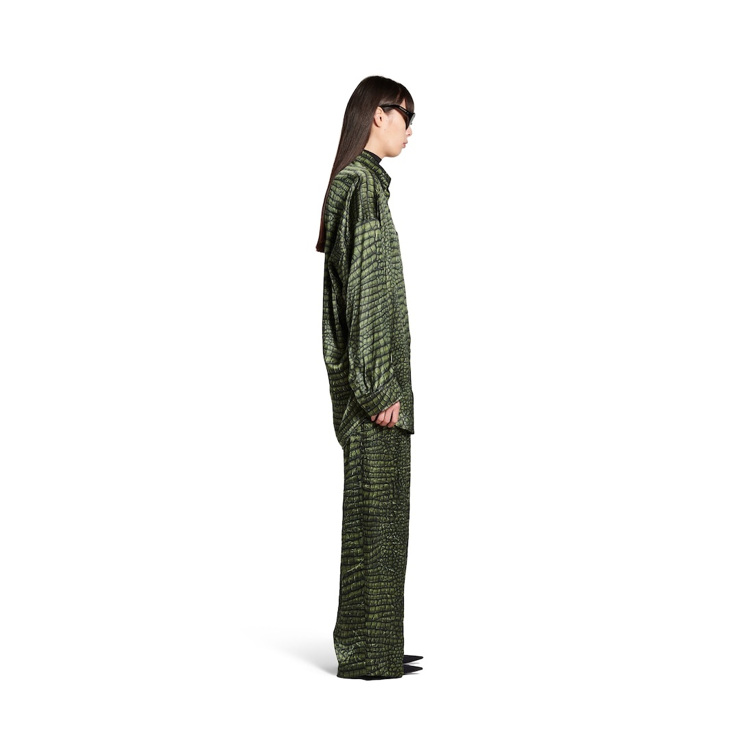 Women's Cocoon Shirt  in Green - 3