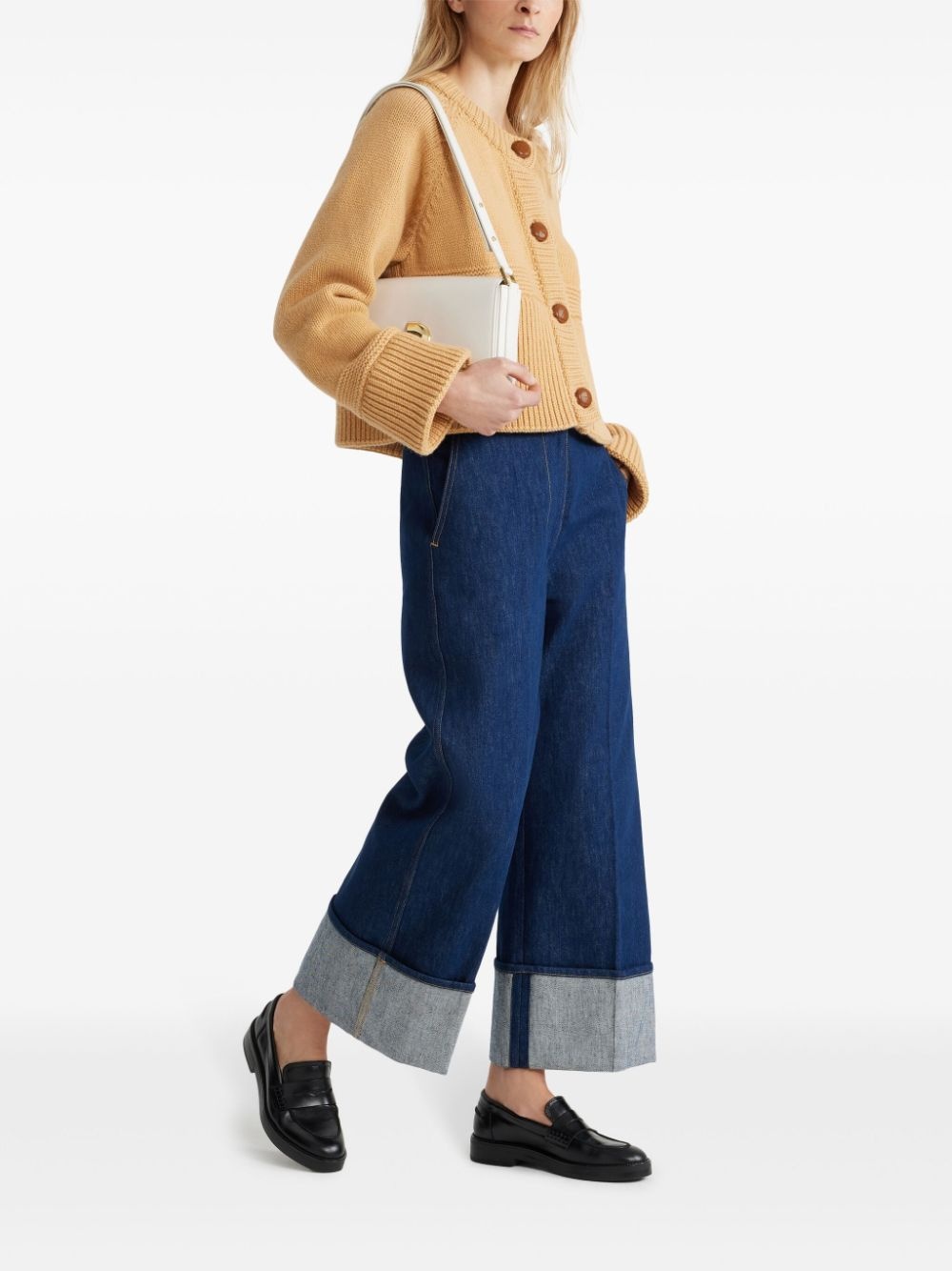 fitted knit rib jacket - 3
