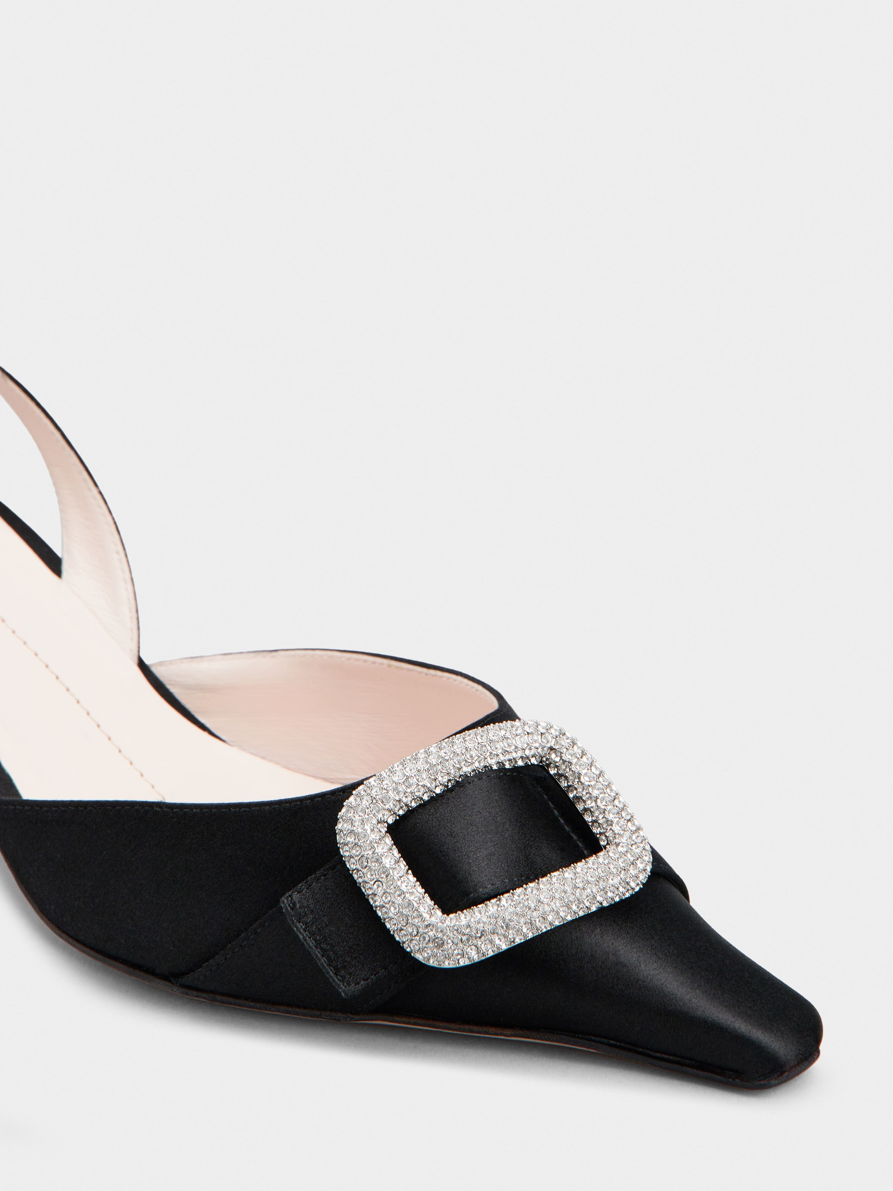 Viv’ Canard Slingback Pumps in Satin - 3