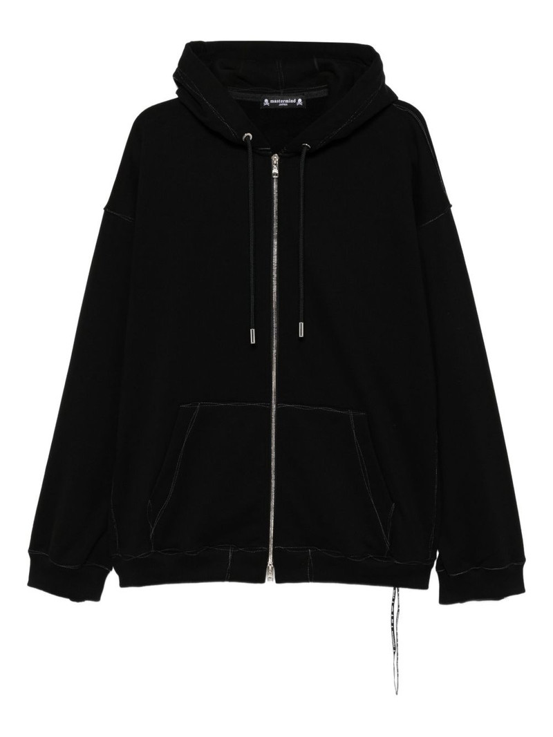 logo-embroidered hoodie 1