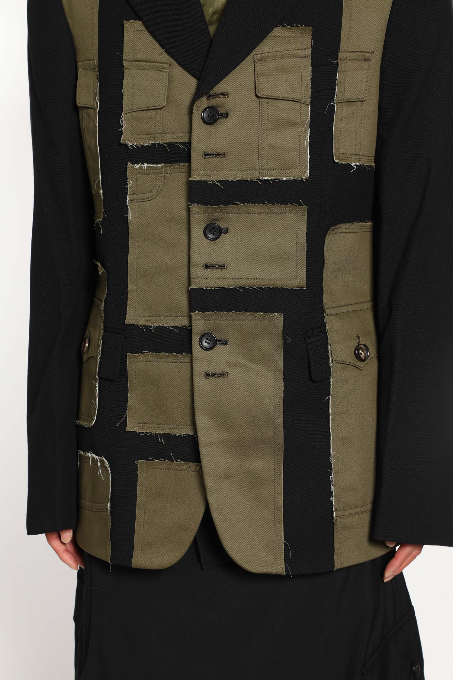 Paneled Blazer In Cotton Twill - 4