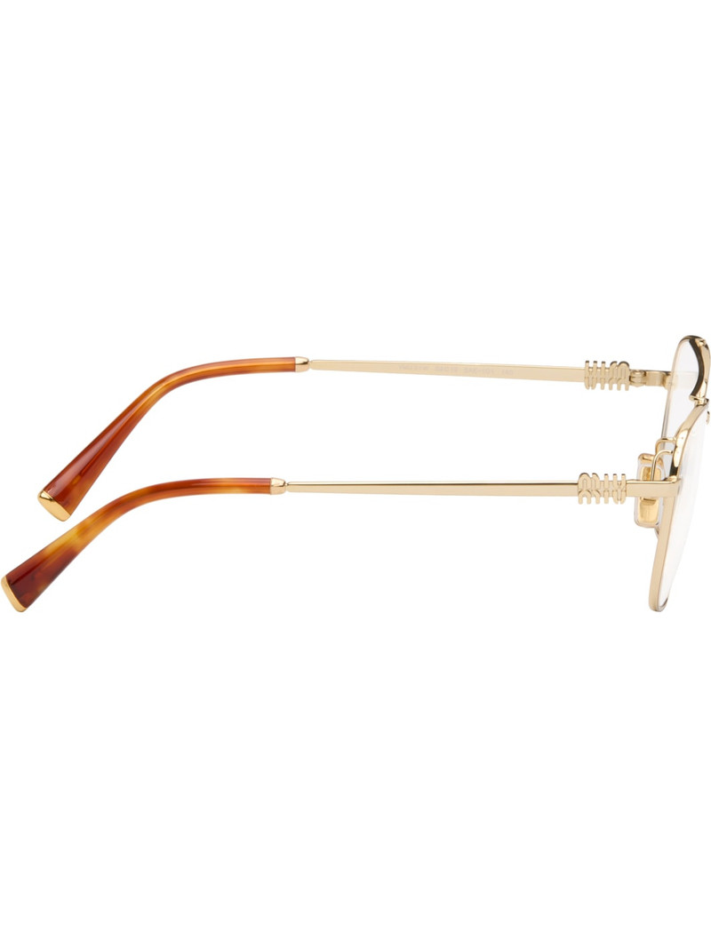 Miu Miu Gold Top Bar Metal Glasses outlook