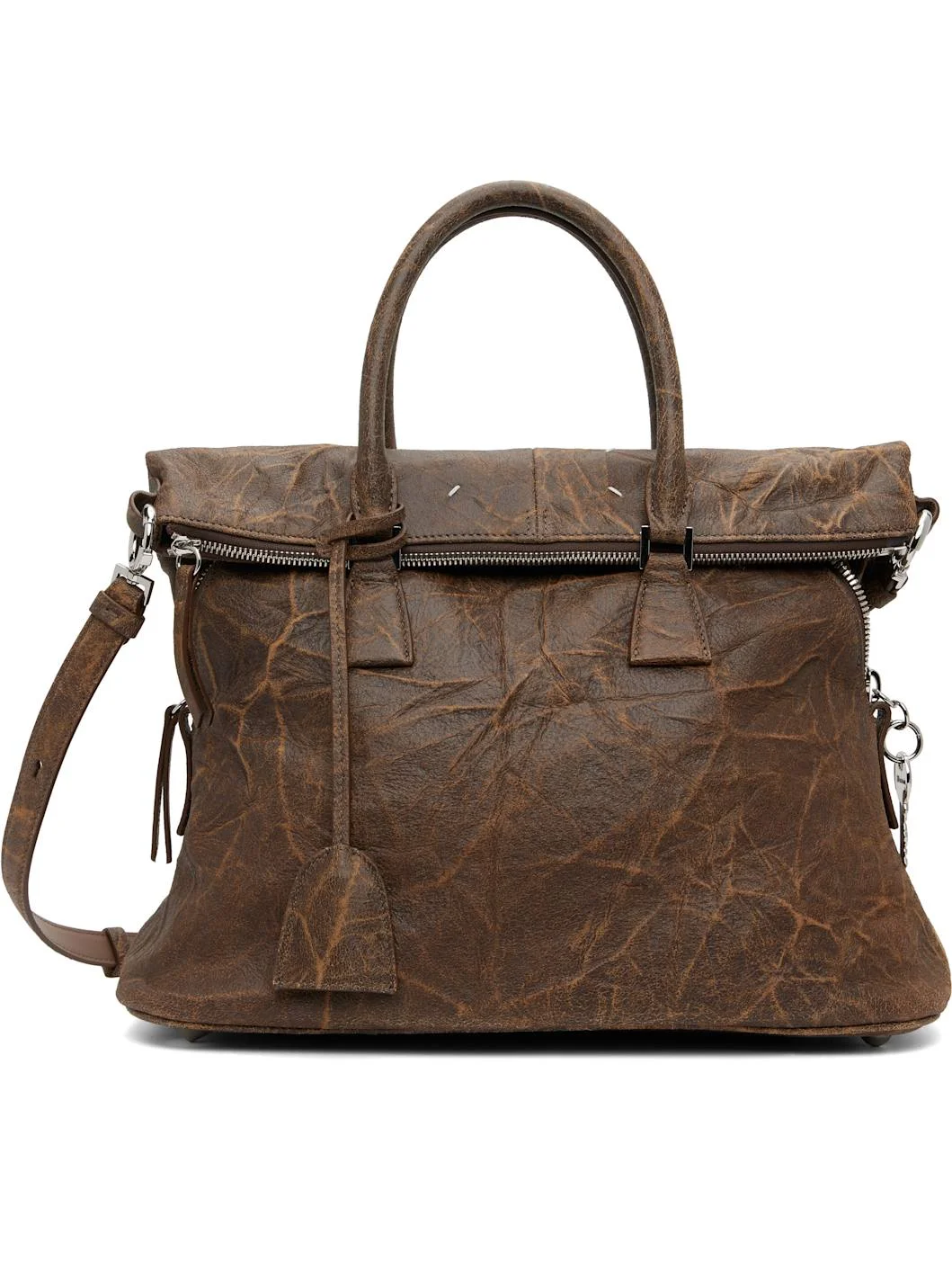 Brown 5AC Soft Medium Tote - 1