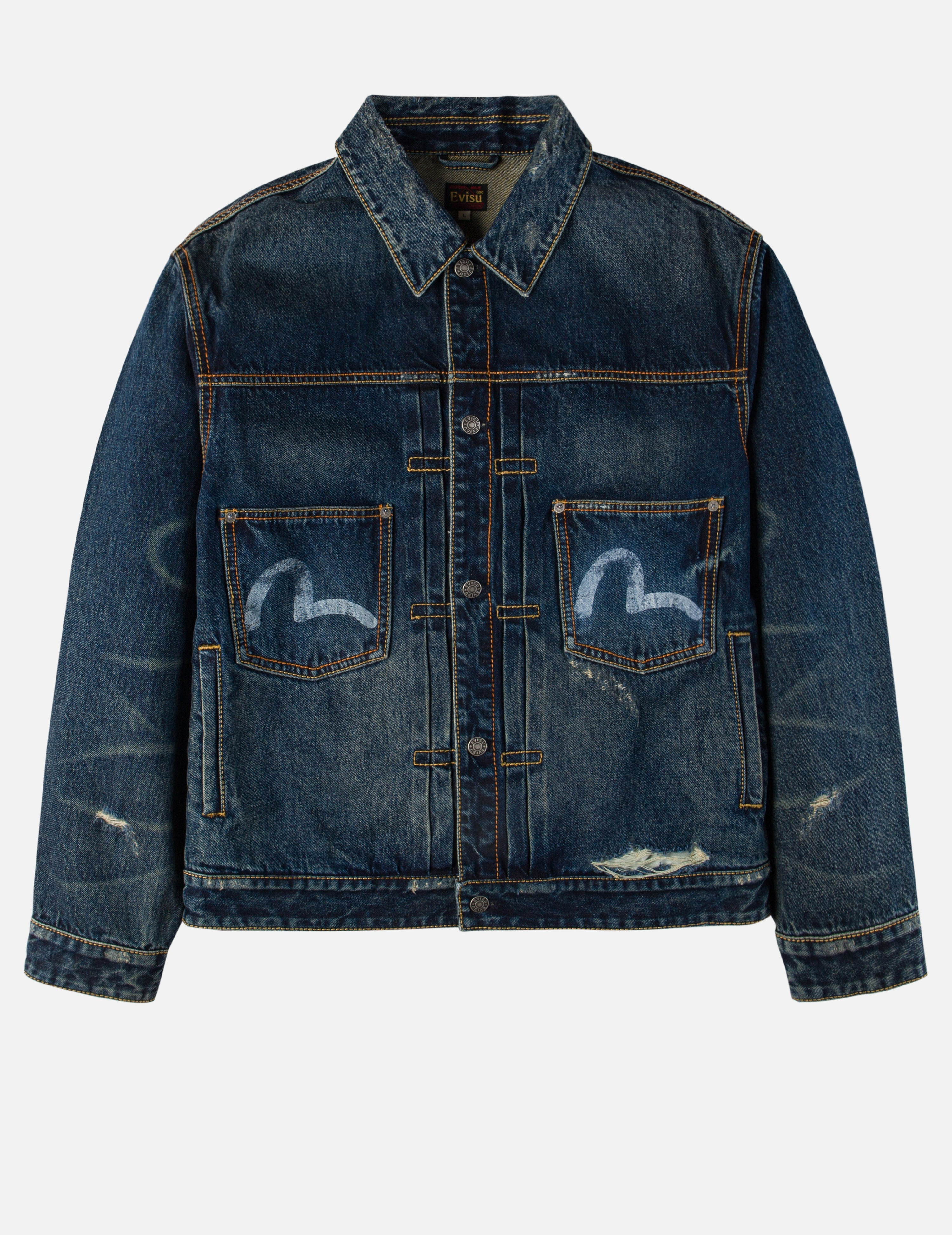 EVISU X GDC Washed Relax Fit Denim Jacket - 3
