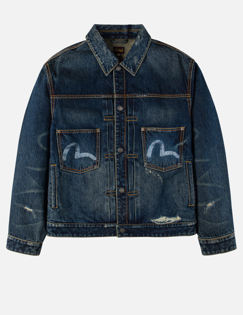 EVISU X GDC Washed Relax Fit Denim Jacket 3