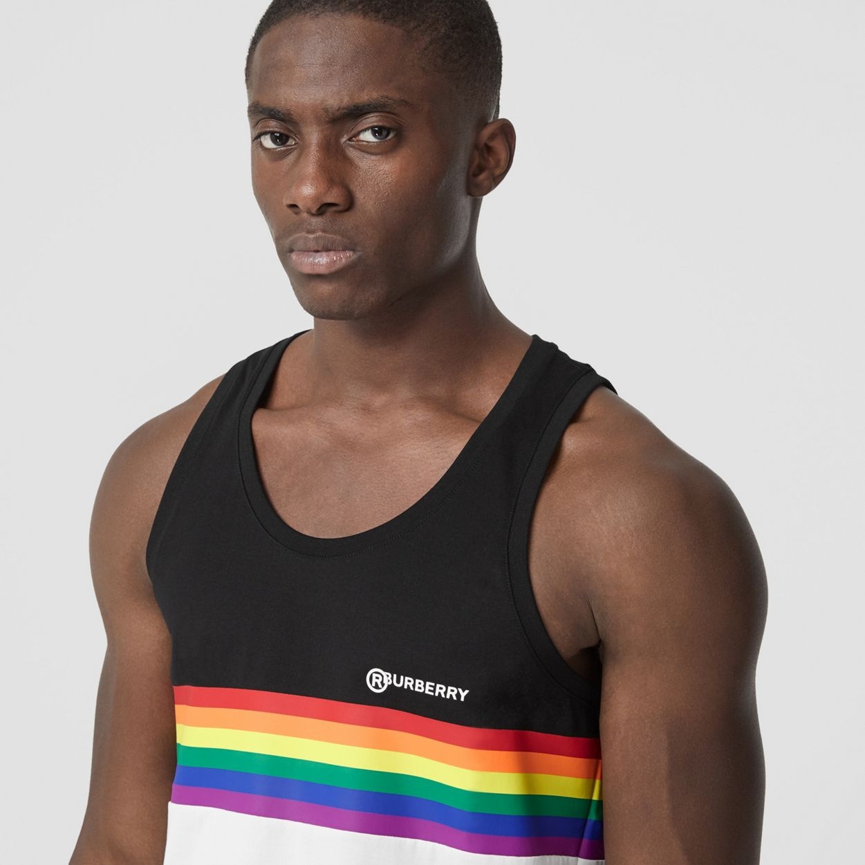 Rainbow Stripe Print Cotton Vest – Unisex - 3