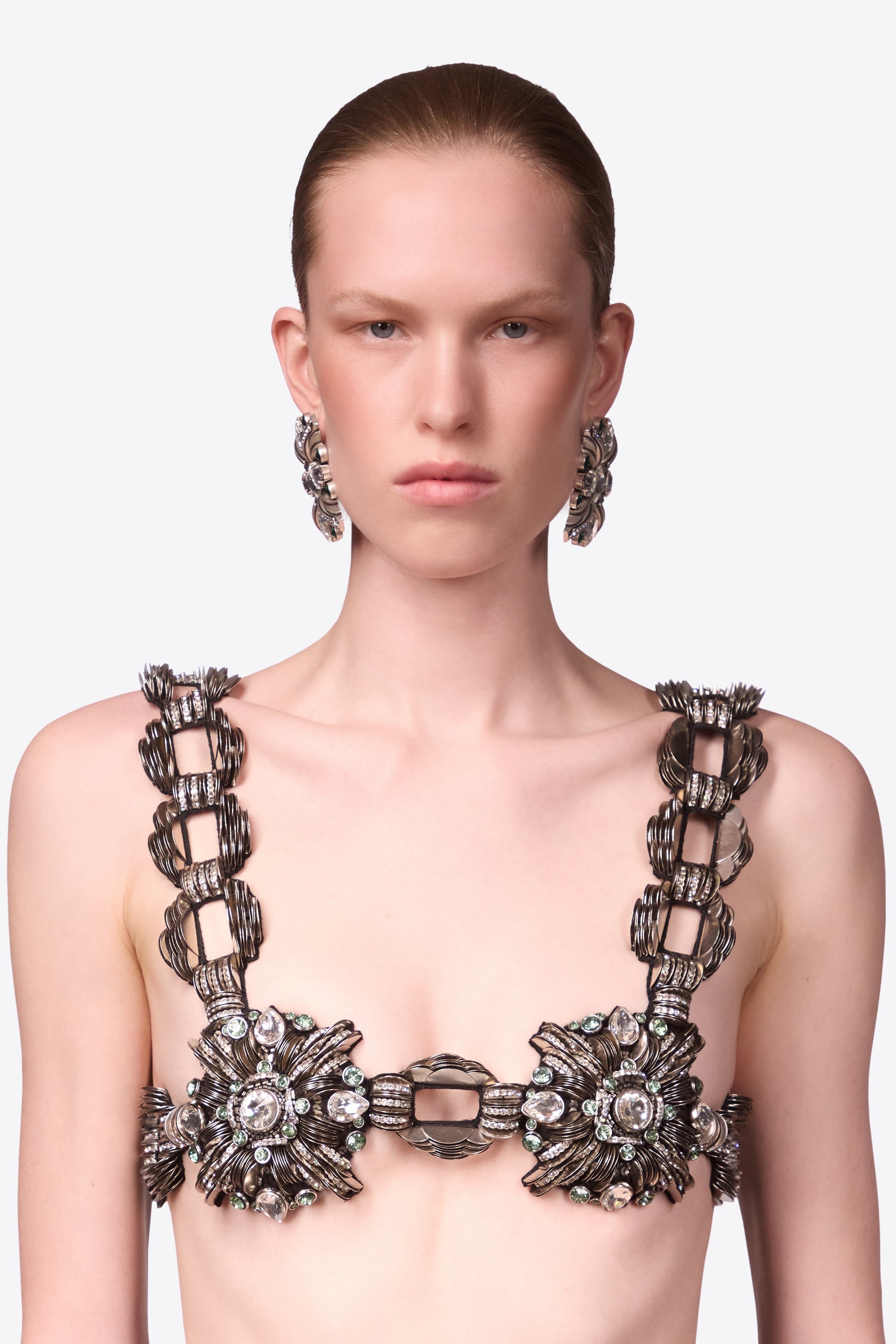 CRYSTAL BROOCH EARRINGS - 3