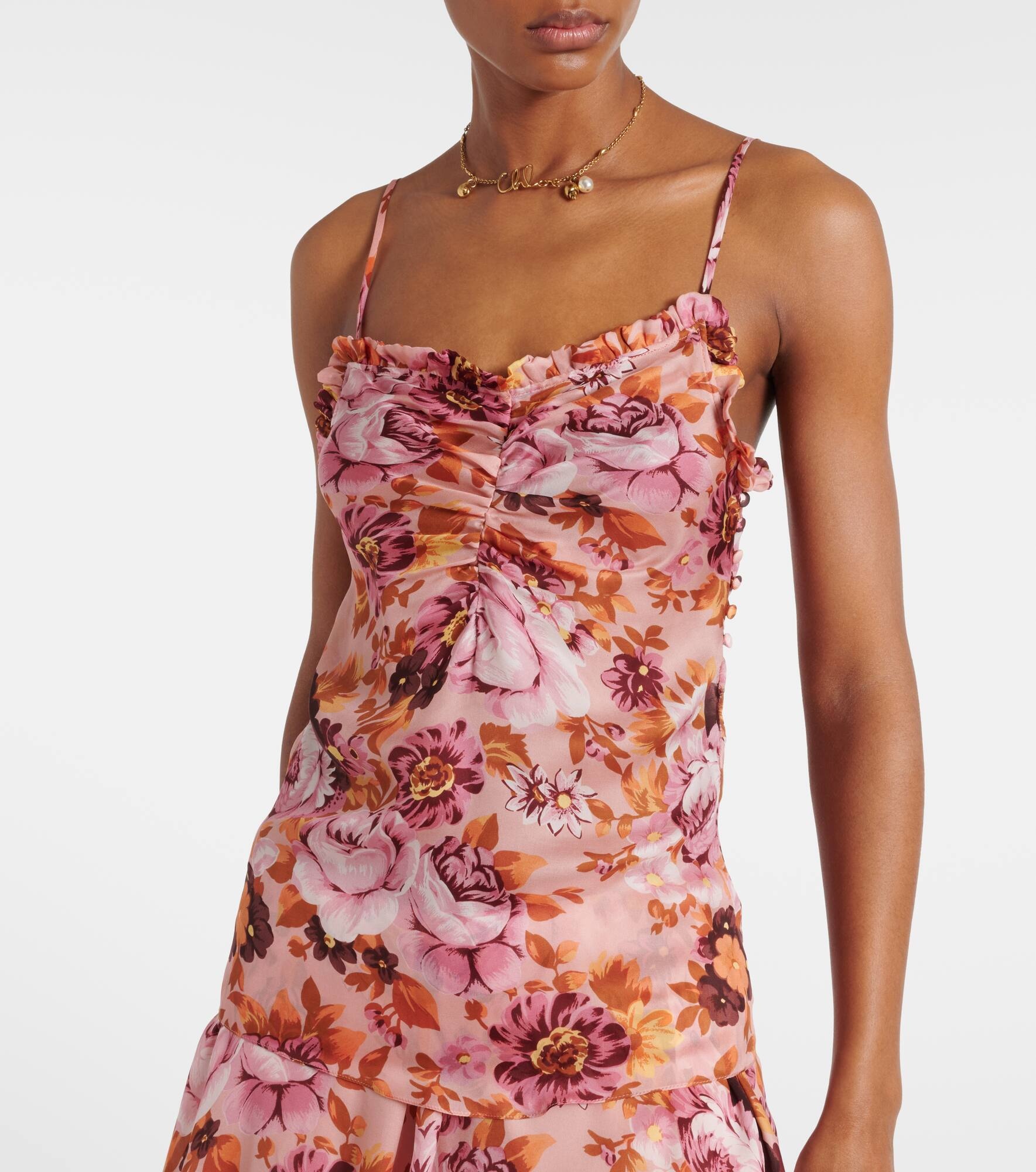 Floral silk top - 5