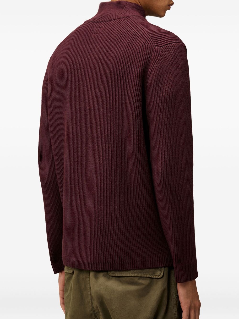 ribbed half-zip sweater - 3