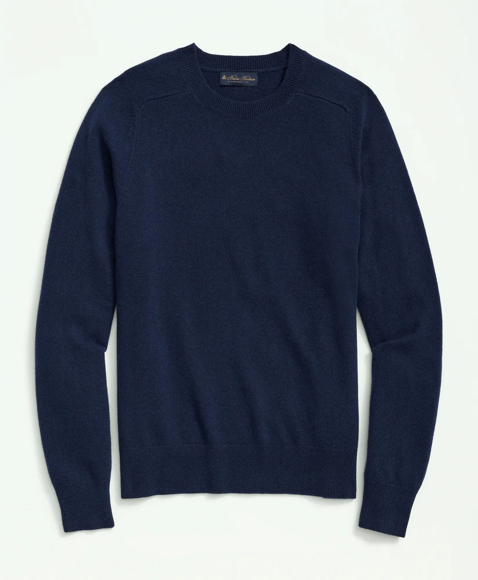 3-Ply Cashmere Crewneck Saddle Shoulder Sweater - 1
