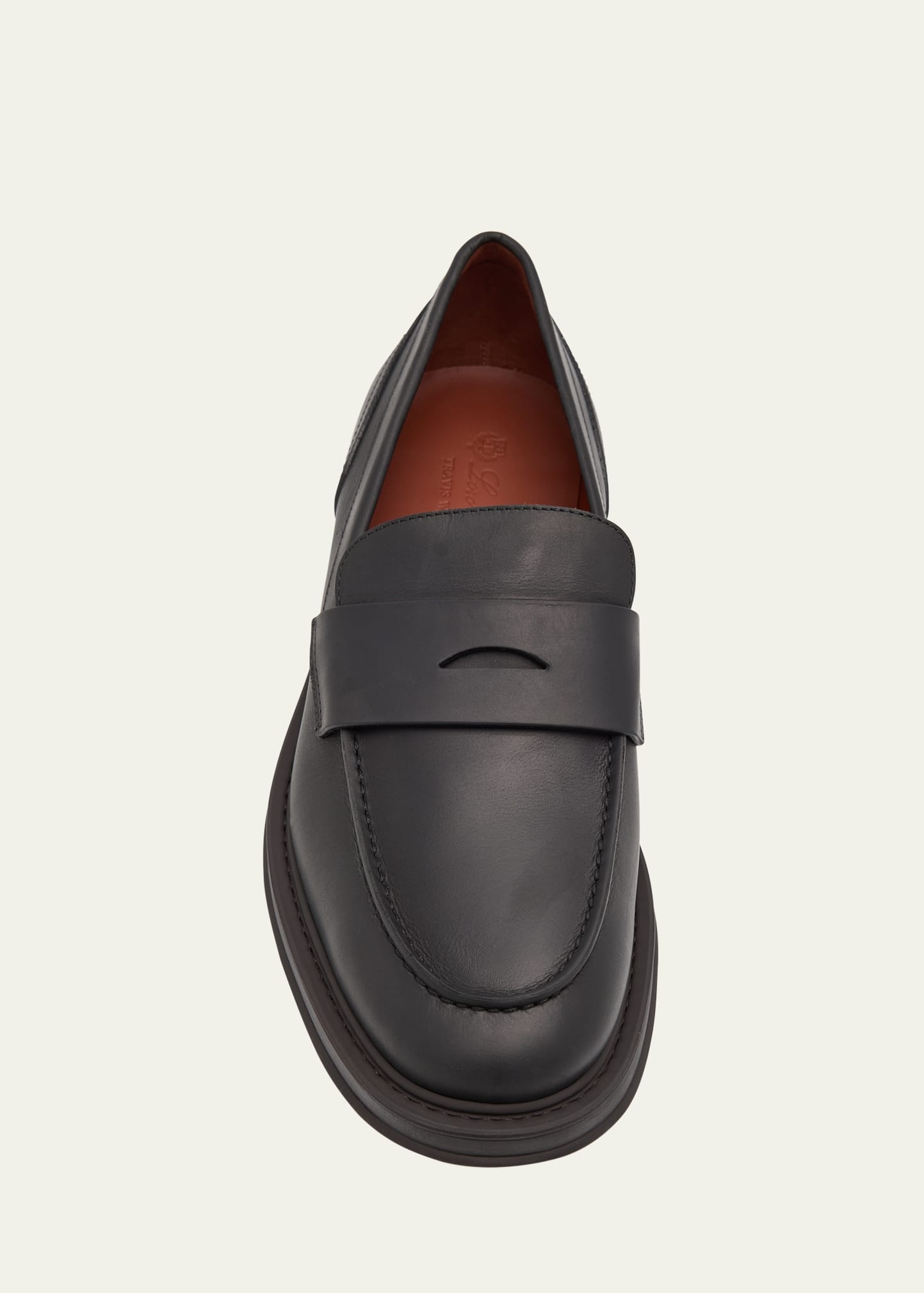 Men's Travis Leather Penny Loafers - 6