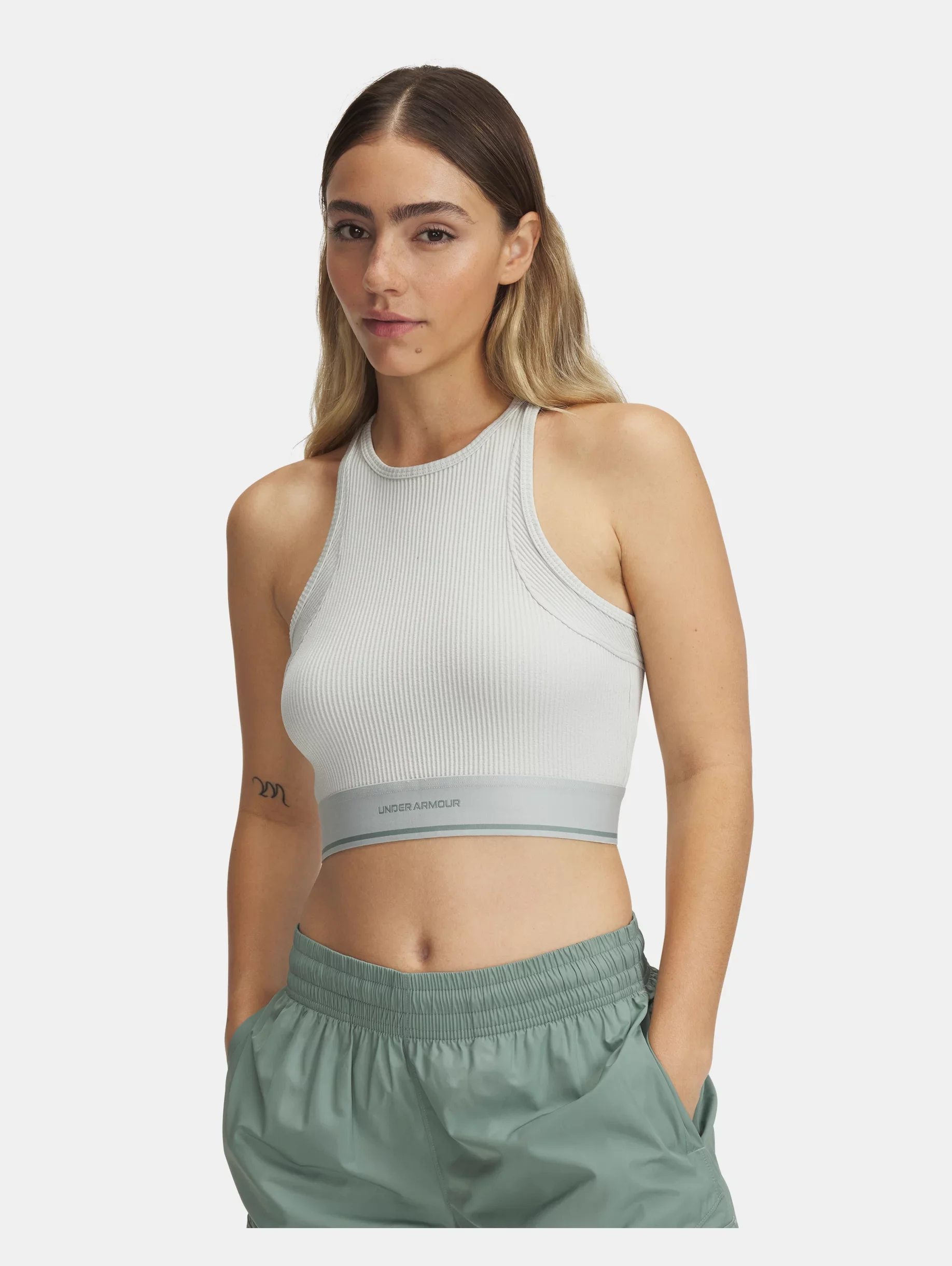 Women's UA Meridian Rib Branded Tank - 1