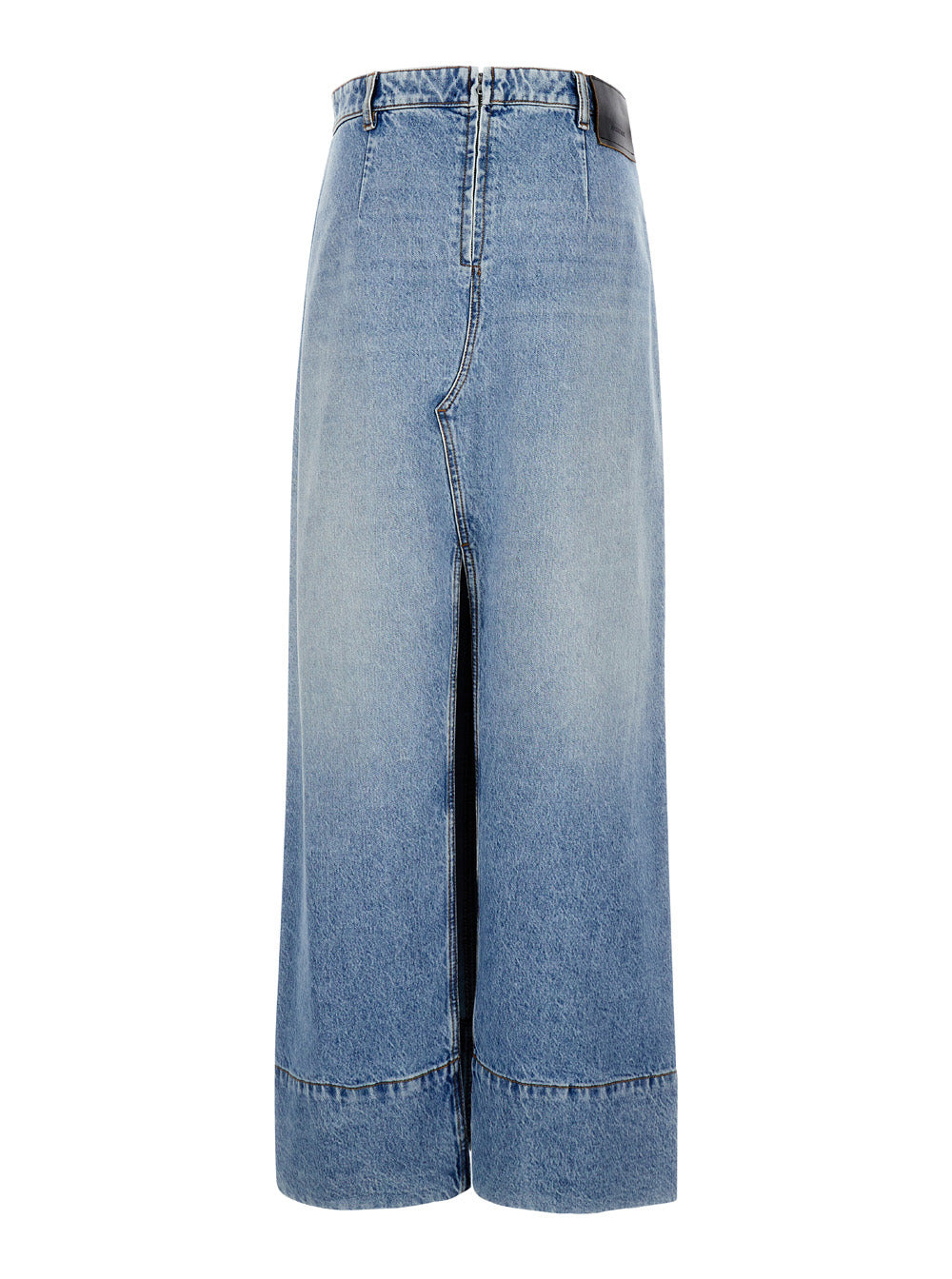 Sportmax Women Maxi Light Blue Skirt With Reversed Front And Rear In Denim Woman - 2