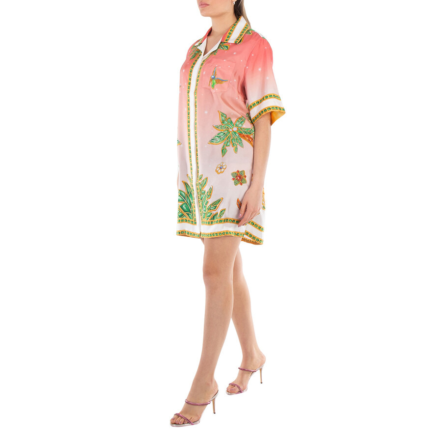 Casablanca Ladies Pink Joyaux D'Afrique Silk Shirt - 2