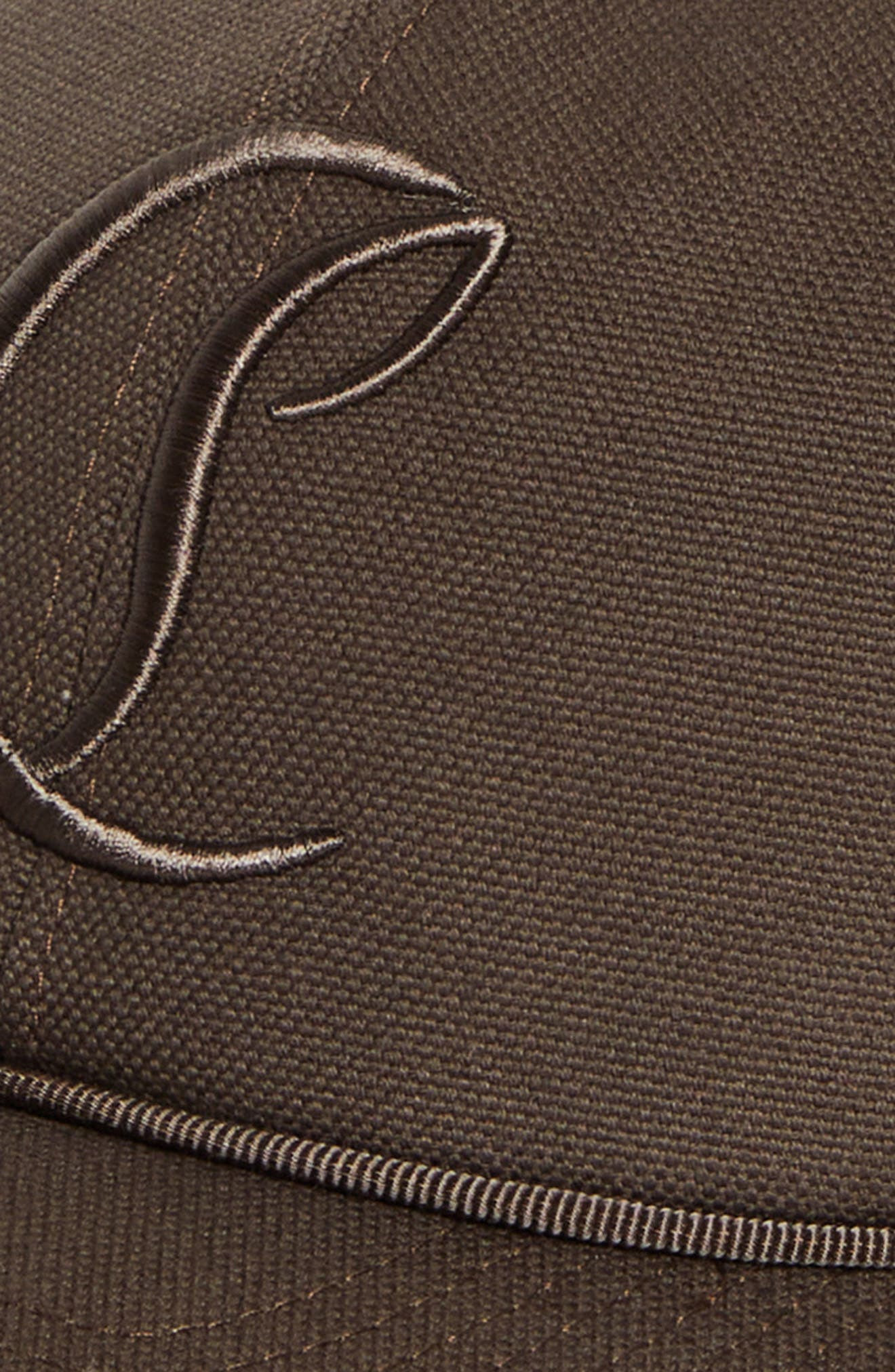 Christian Louboutin Mooncrest Adjustable Canvas Baseball Cap in Silex at Nordstrom - 3