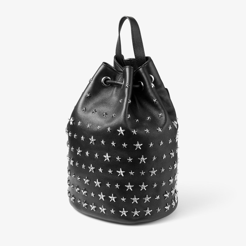 JIMMY CHOO Jimmy Choo noir kei ninomiya Backpack 
Black Nappa Leather Backpack with Metal Multi Star Embellishm outlook