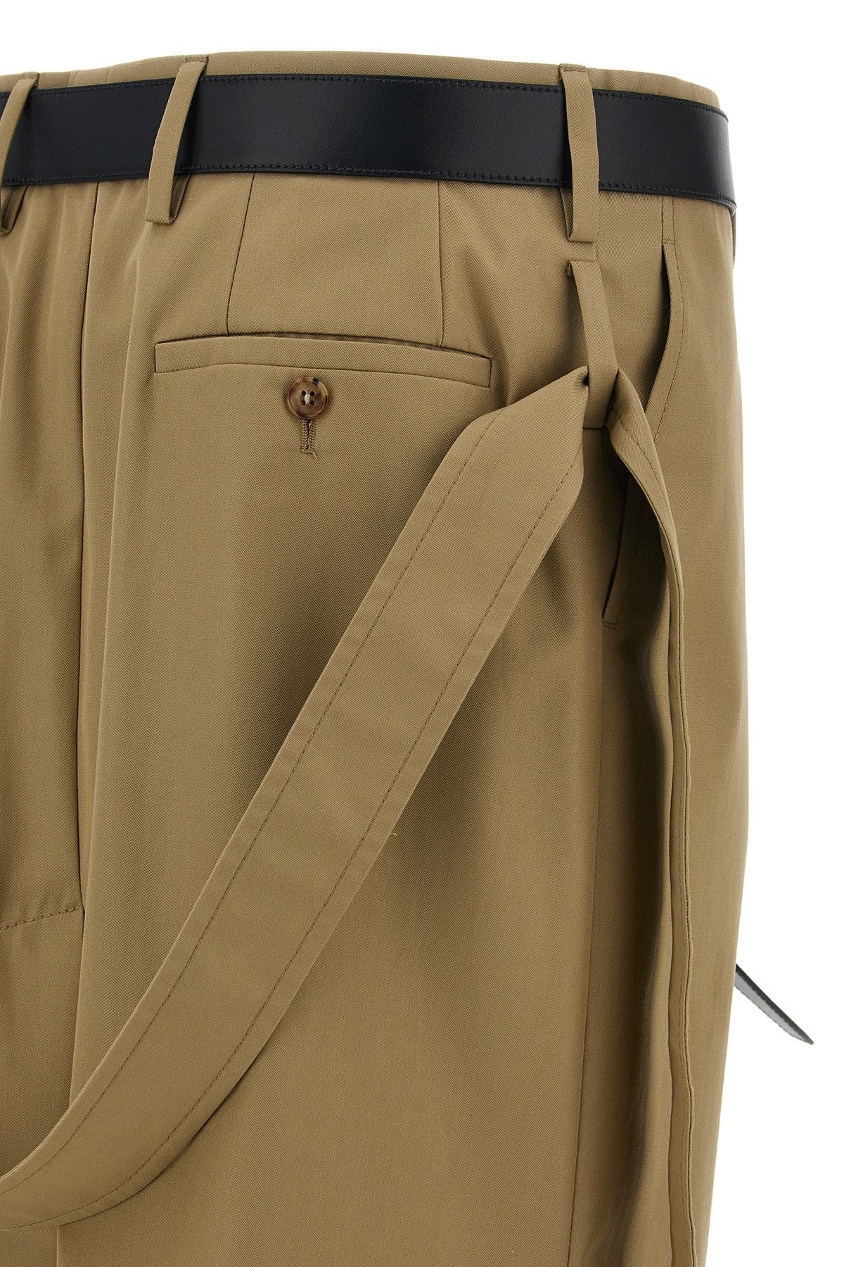 スカート PRADA Twill skirt Beige P185KKSOOO14ZG Belted cotton twill pencil skirt in beige - Prada | Mytheresa