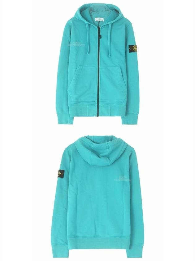 Wappen Patch Pocket Zip Up Hoodie Blue Sky - 5