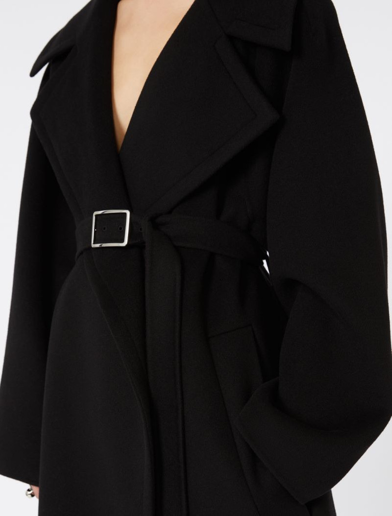 Oversized pure wool cardigan - black 5
