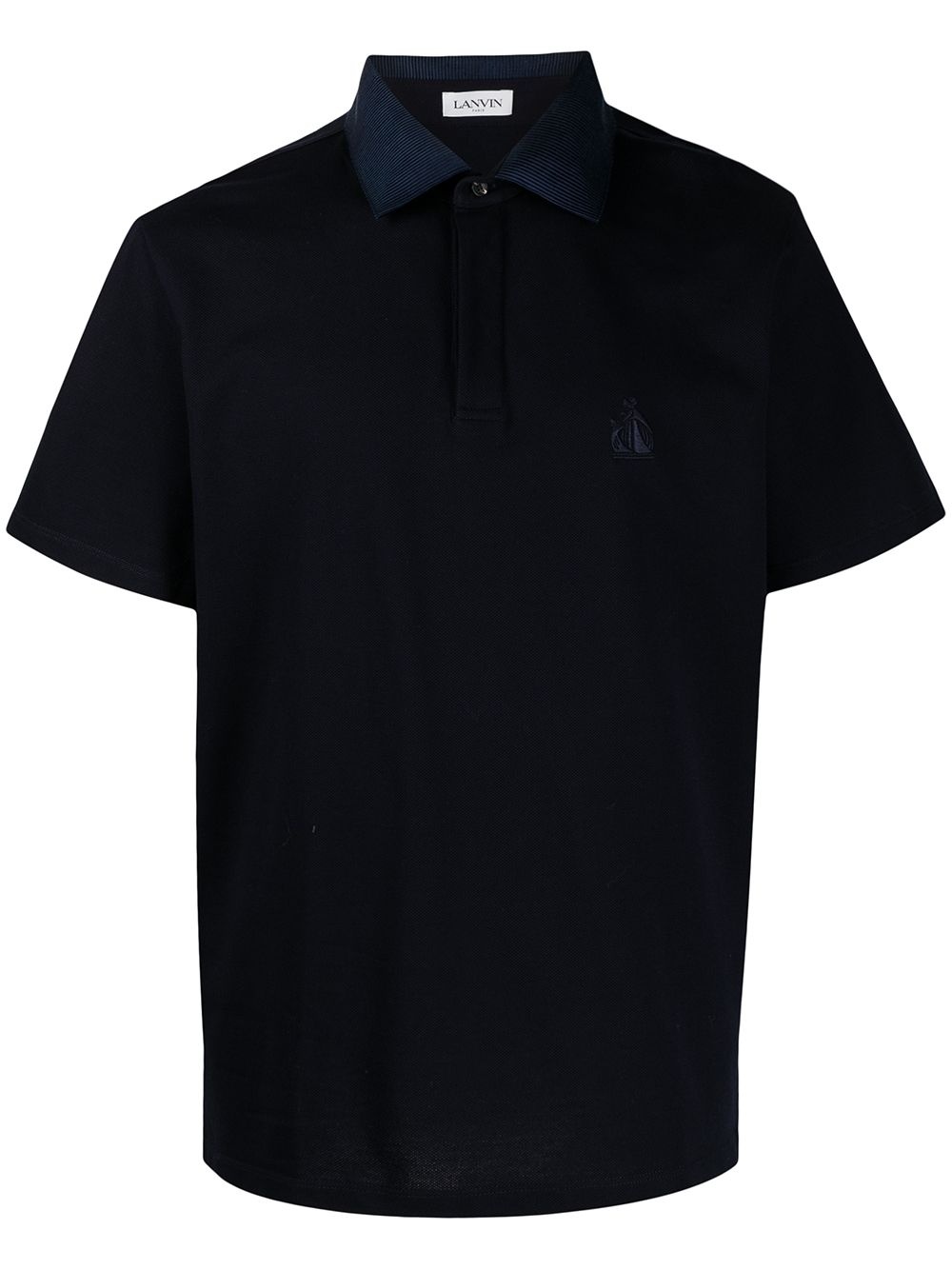 logo embroidered polo shirt - 1