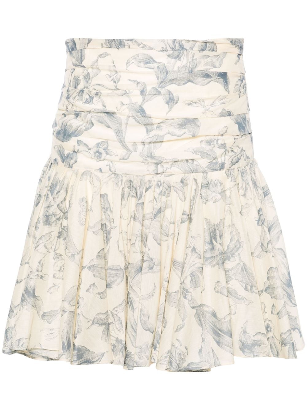 floral-print flared skirt - 1