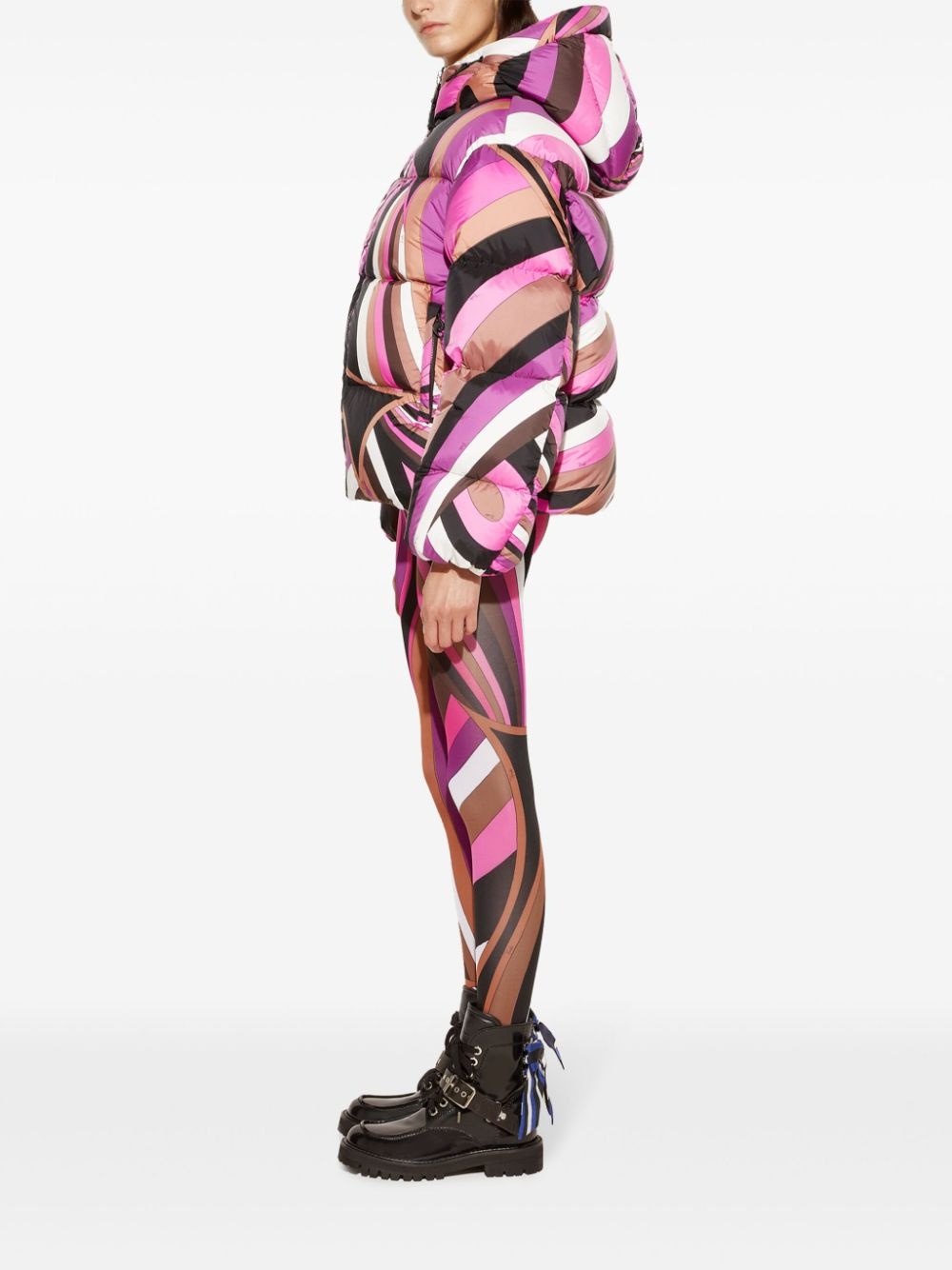 Iride-print puffer jacket - 3