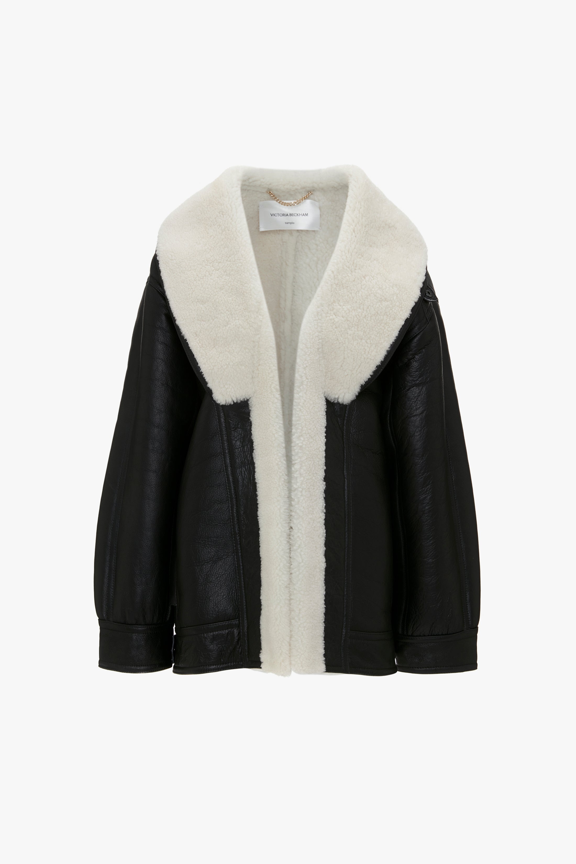 Shearling Coat In Monochrome - 1