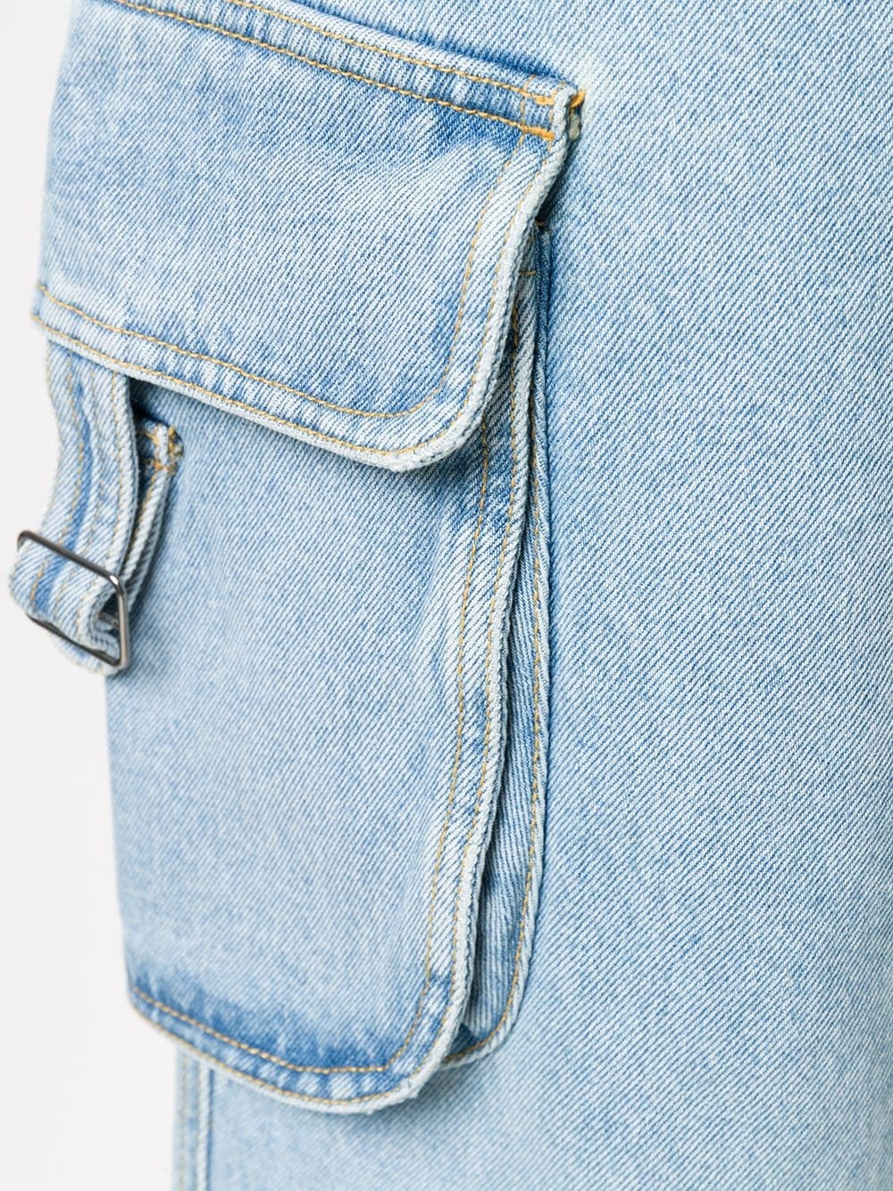 knee-length denim shorts - 5