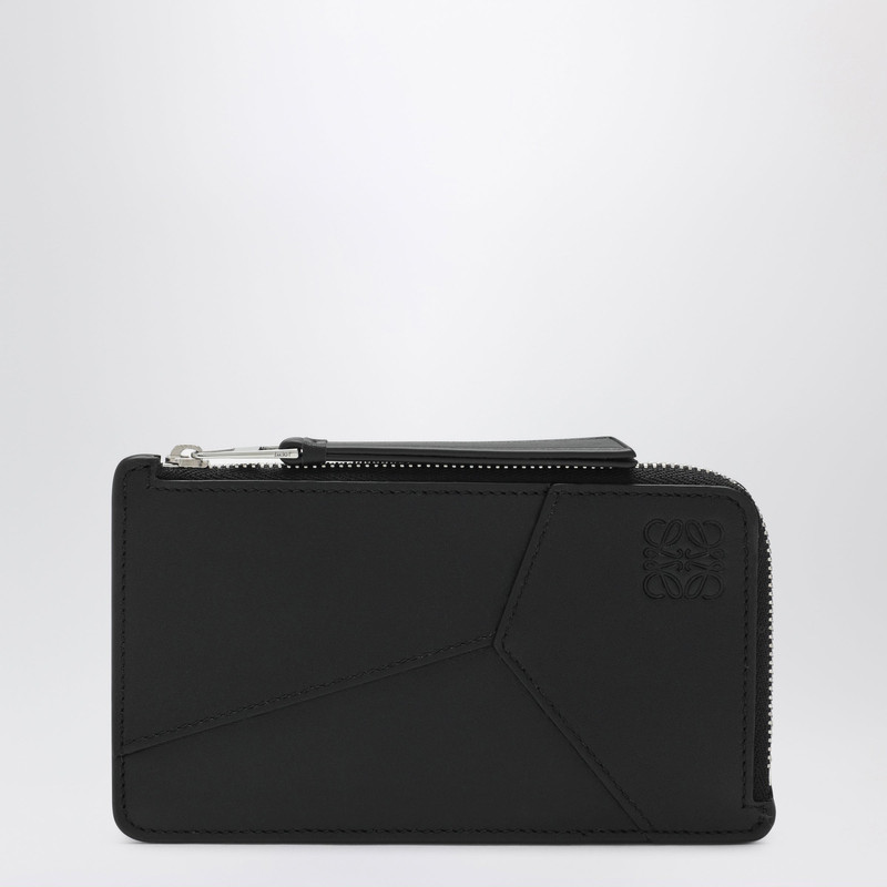 Black leather Puzzle coin purse with cardholder 1