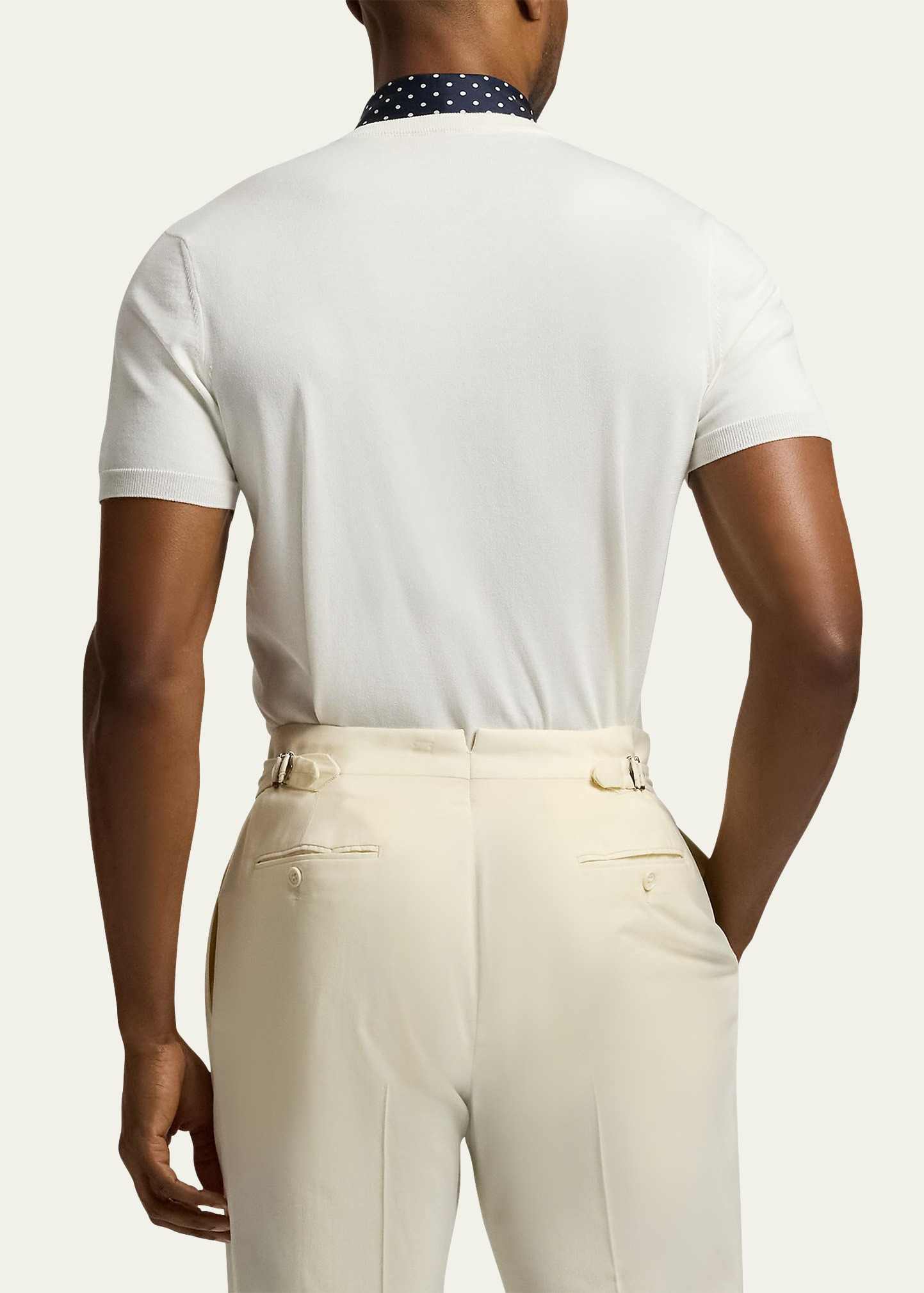 Men's Cotton Short-Sleeve Crewneck Sweater - 3