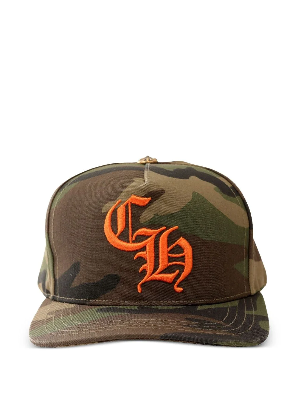 camouflage-print logo-embroidered cap - 1