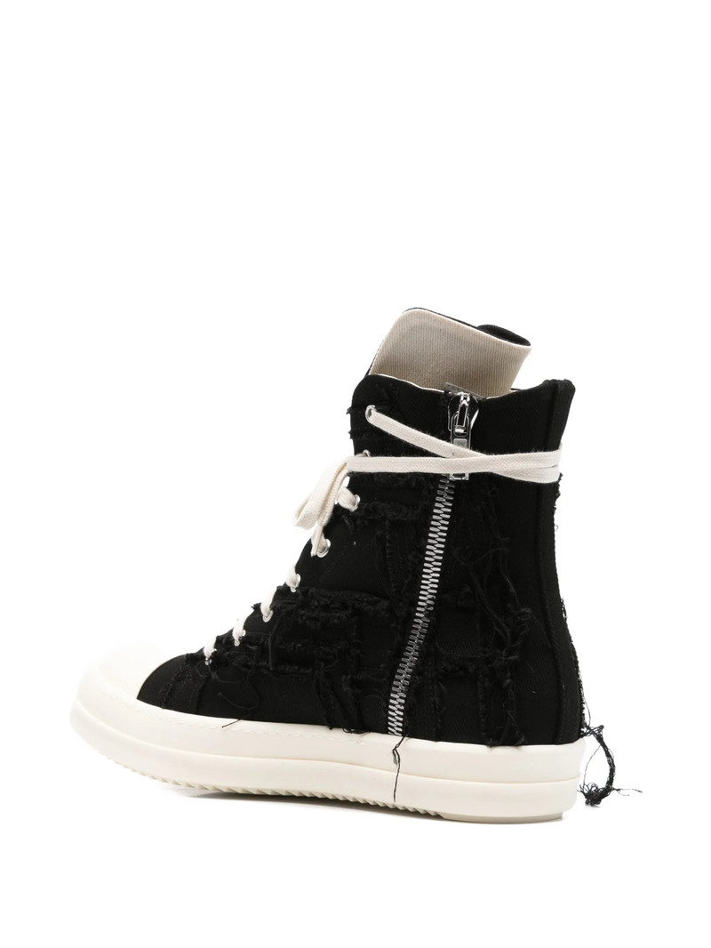 Rick Owens DRKSHDW Rick Owens Drkshdw Frayed High-top Sneakers outlook