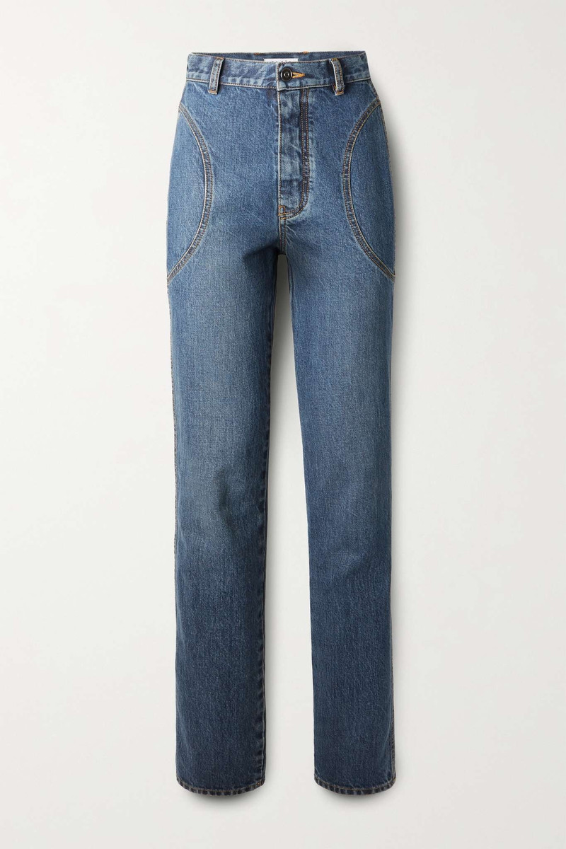 High-rise straight-leg jeans - 1