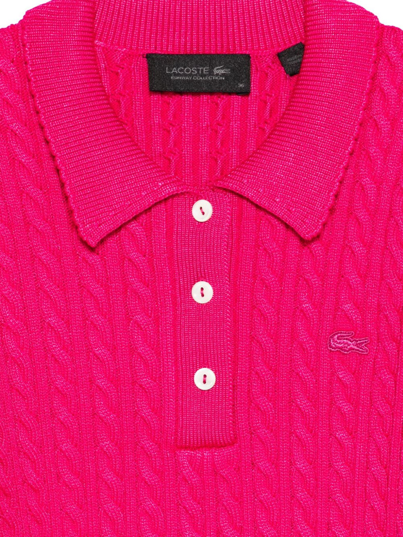 cable-knit polo top 3