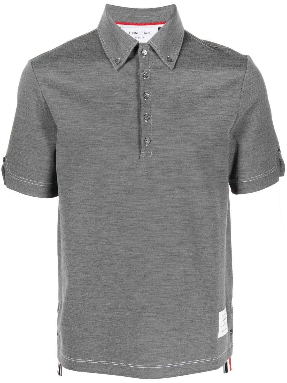 contrast-stitch polo shirt - 1