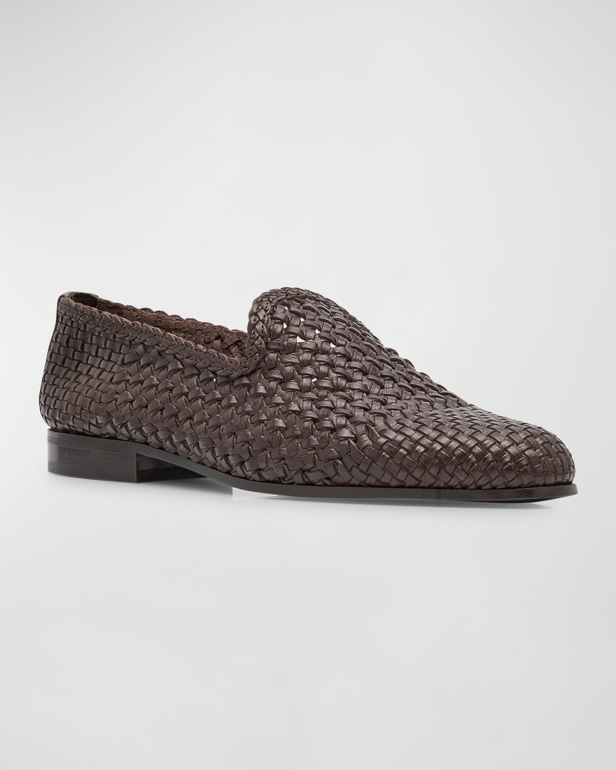 Davis Woven Leather Ballerina Loafers - 2