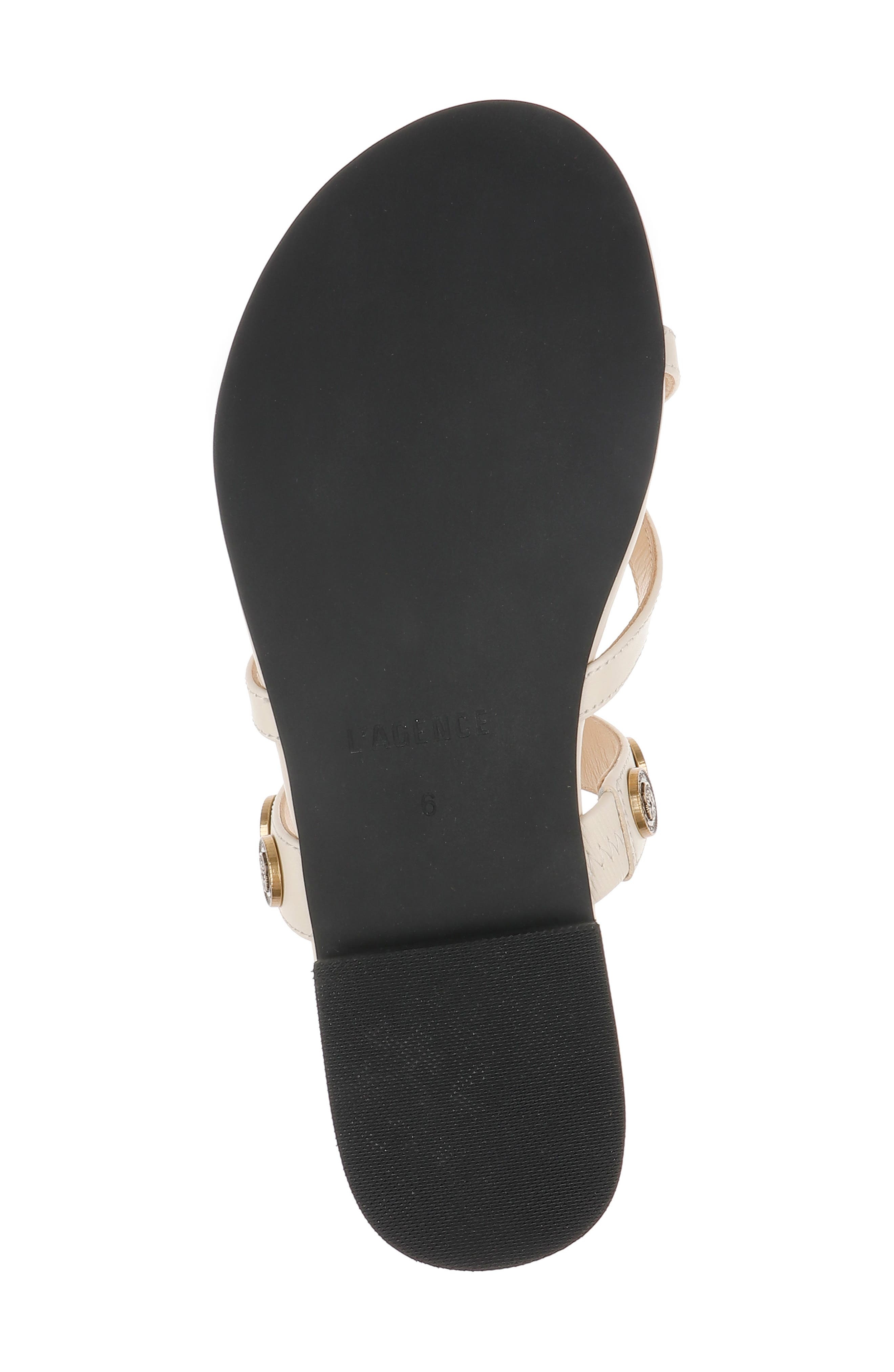 L'AGENCE Hanna Strappy Sandal in Ecru at Nordstrom - 4